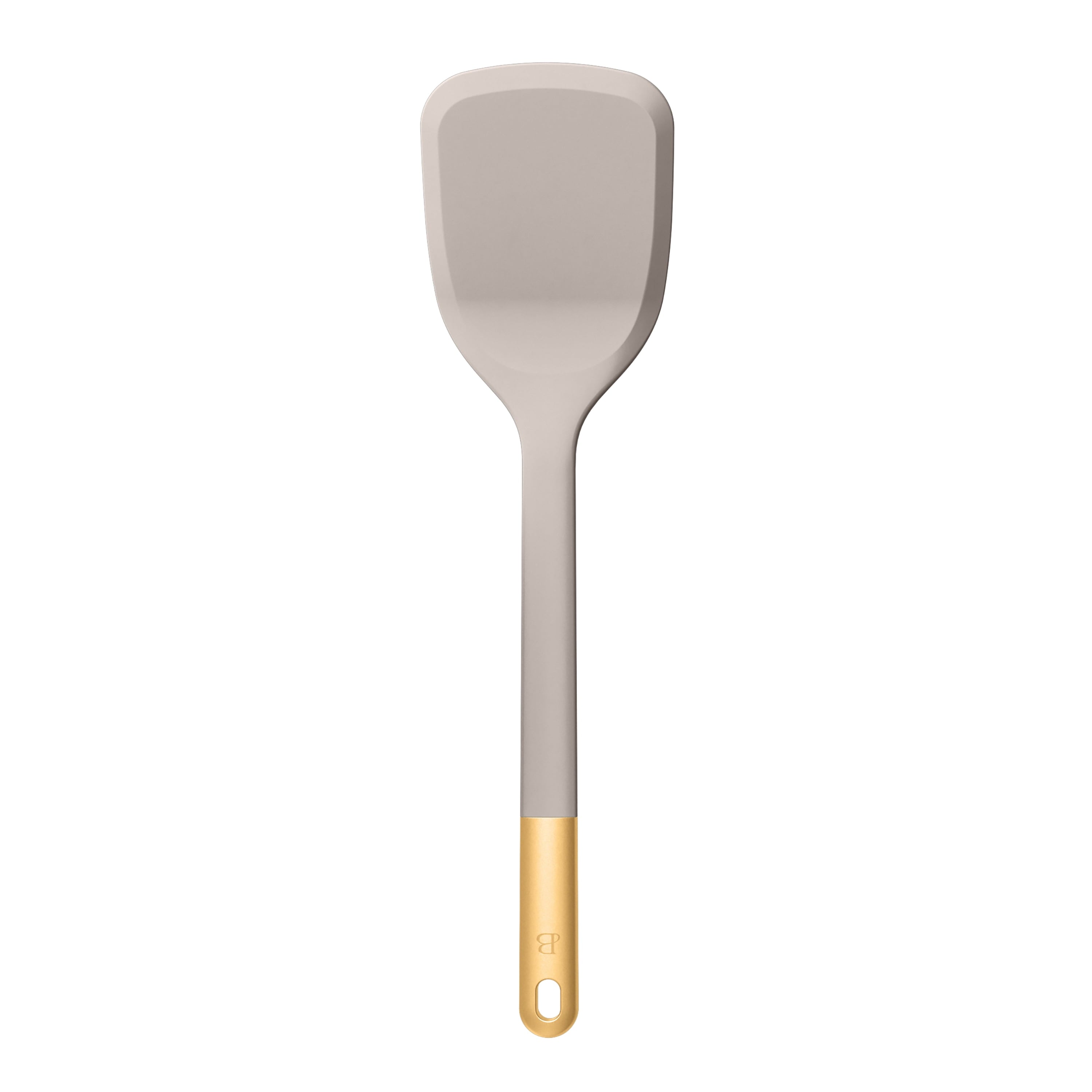 6-Piece Silicone Kitchen Utensil Tool Set with Rotating Rack by Drew Barrymore, Porcini Taupe