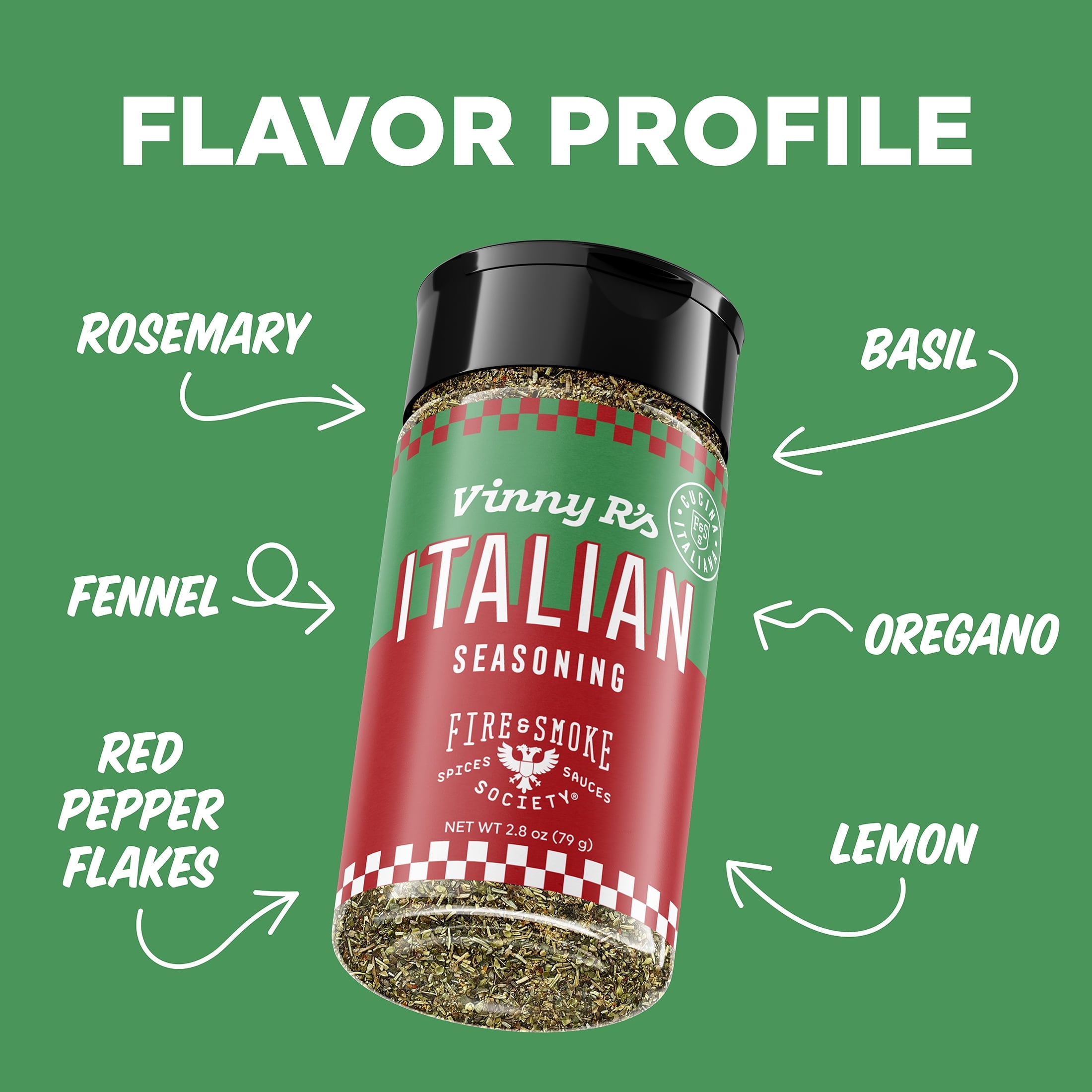 Fire & Smoke Society Italian Seasoning, 2.8 Ounce Mixed Spices & Seasonings