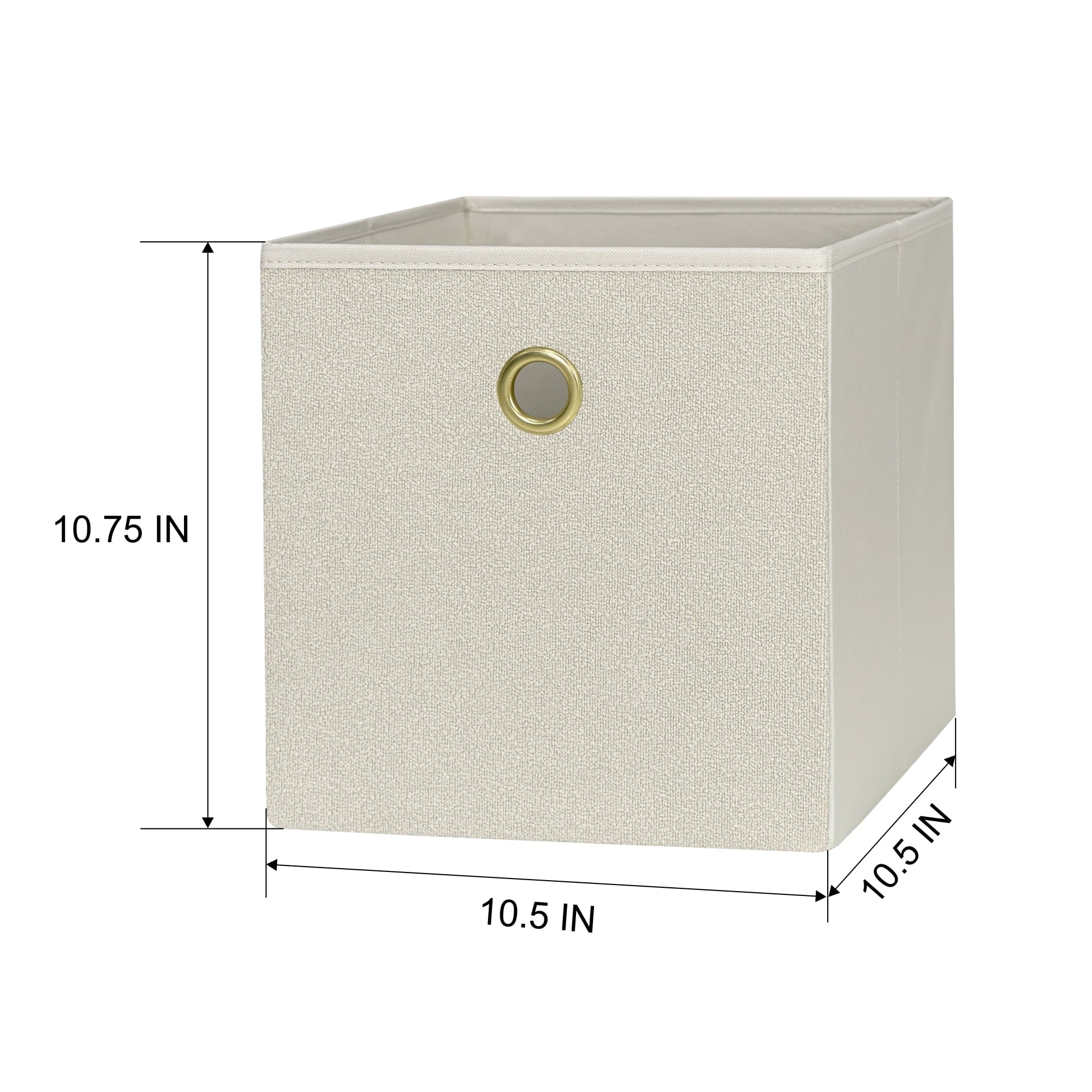 Collapsible Fabric Cube Storage Bin, Rich Black