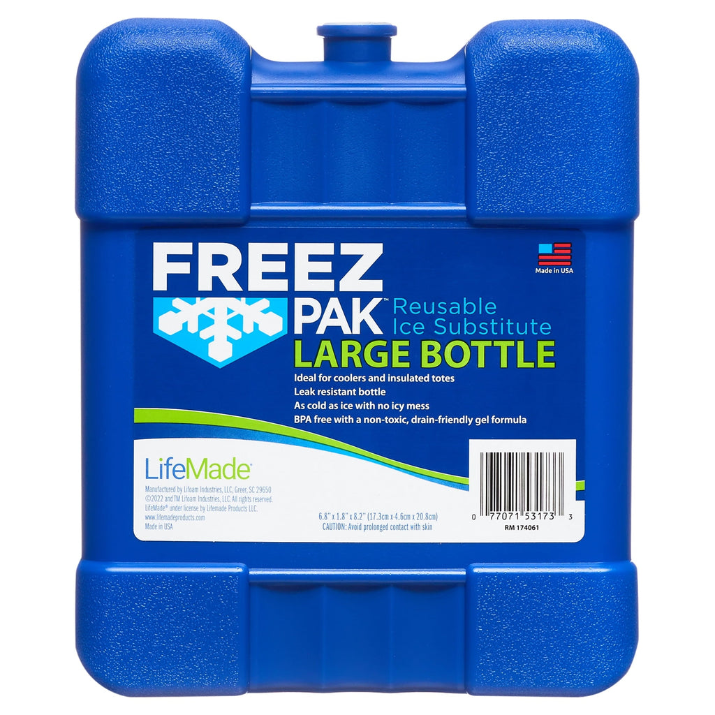 48 QT Laguna Ice Chest Cooler, Red, 1 Count and Freez Pak Large Ice Pack, 1 Count