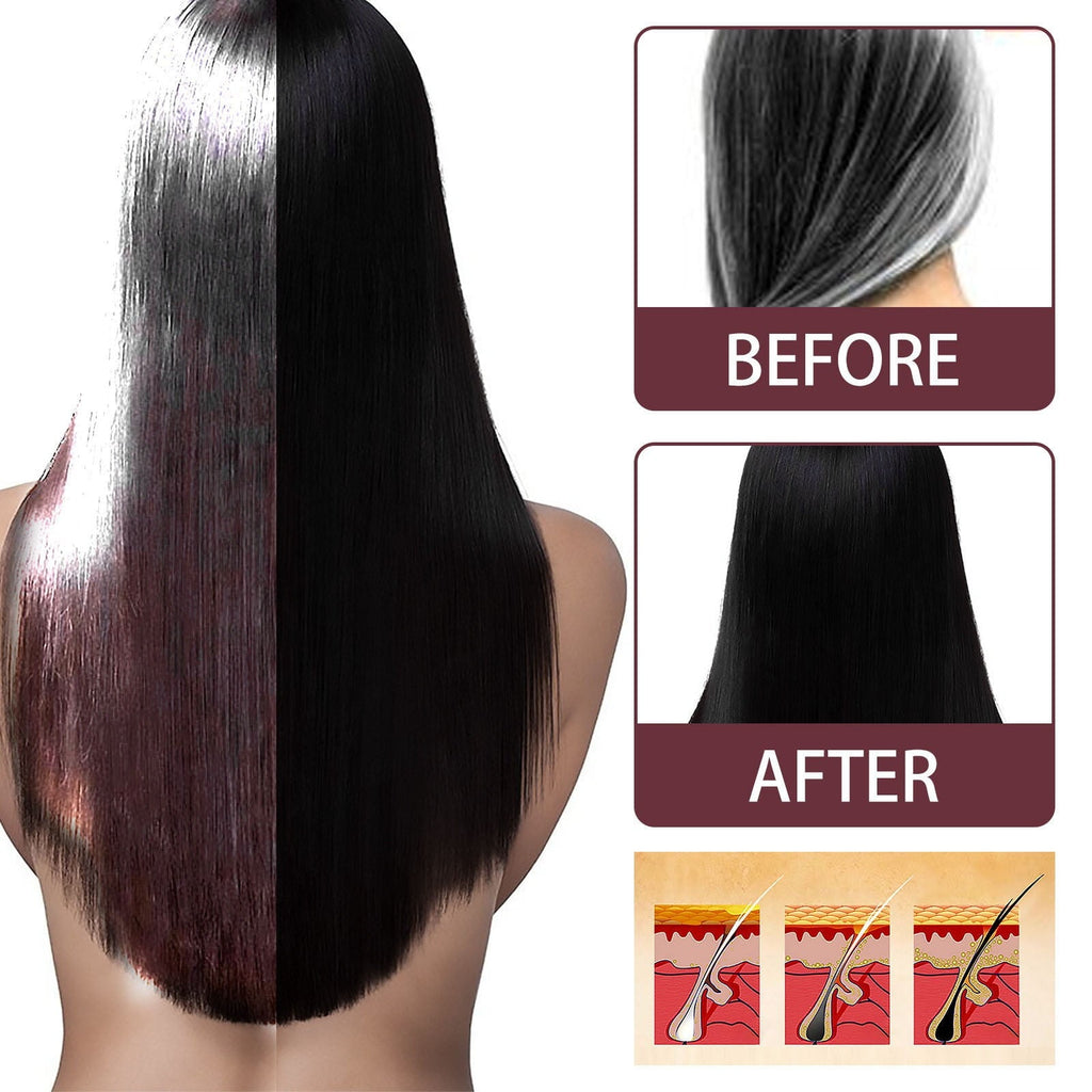 Gray Hair Spray, 100ml Hair Darkening Conditioner Spray, Hair Coloring Spray, Hair Darkening Conditioner, Reverse Grey Hair,Hair Coloring Essence for 4 Weeks Gradual Results