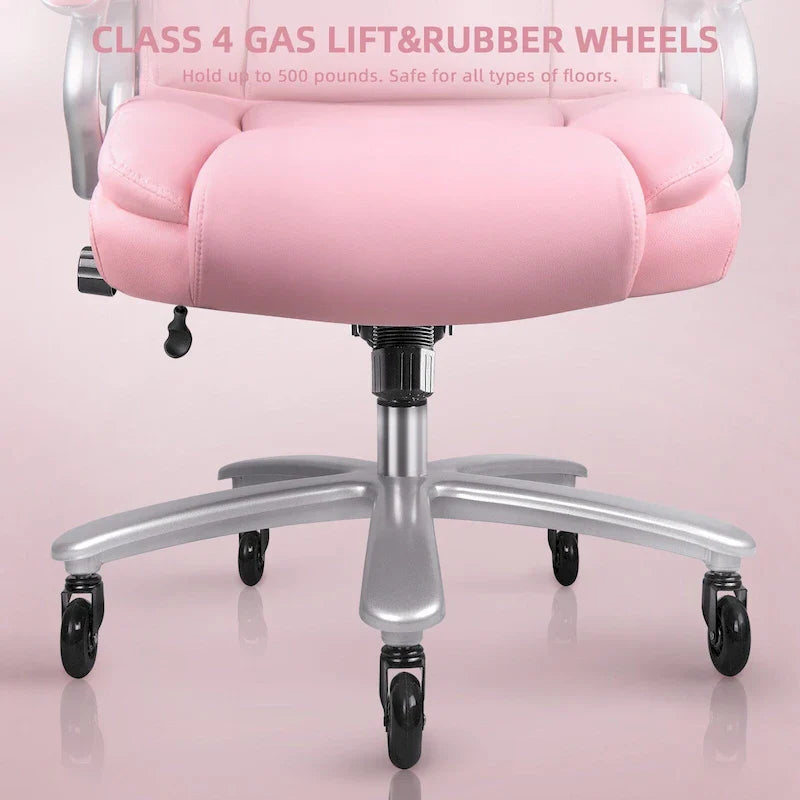 Bossin Big and Tall Executive Office Chair,500LBS Adjustable Lumbar Support Ergonomic Chair with High Back PU Leather Computer