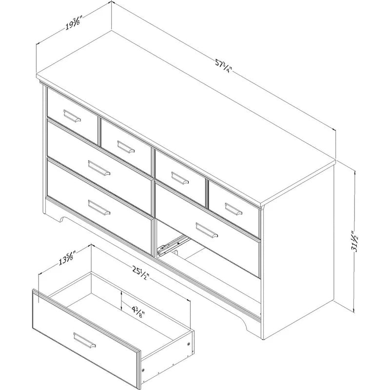 Versa Country Cottage 6-drawer Double Dresser