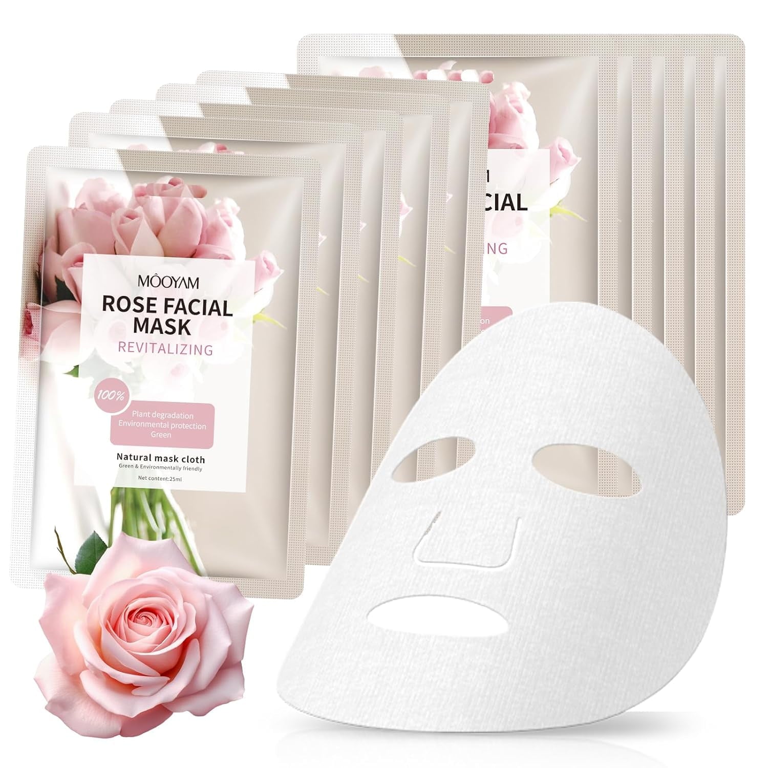 11 Pack Fruit Moisturizing Facial Mask Sheet, Rich in Fruit Essence Face Mask to Brighten and Hydrate Dull Skin