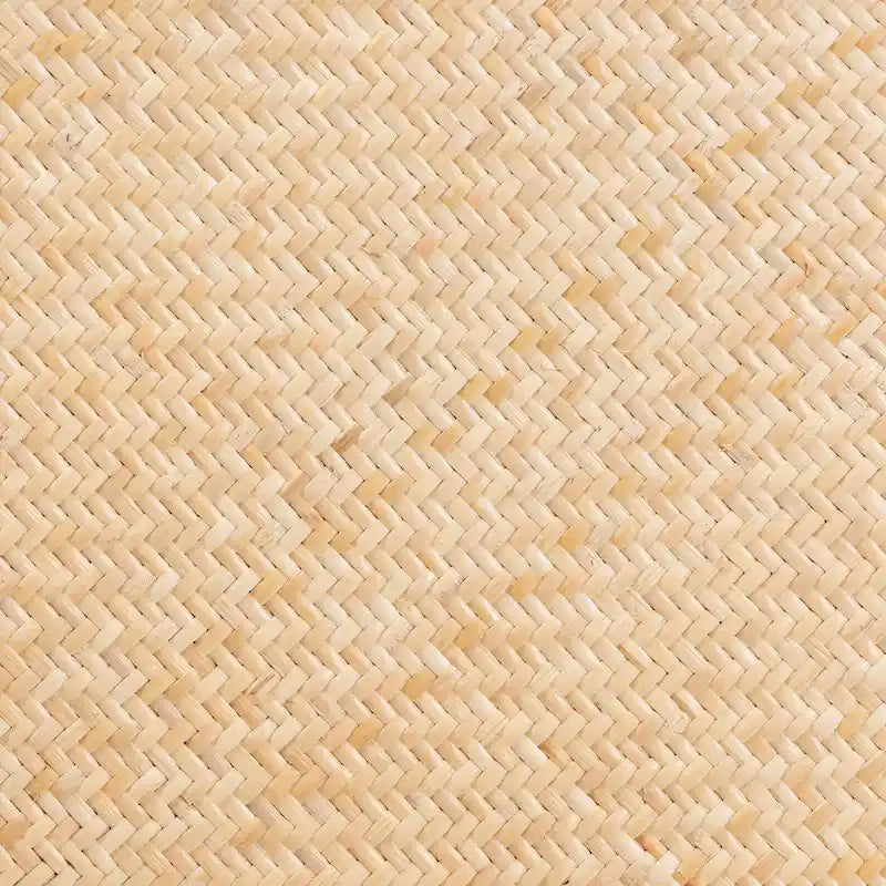 Neah Mid-Century Modern 2-Piece Woven Rattan and Wood Dining Chair Set