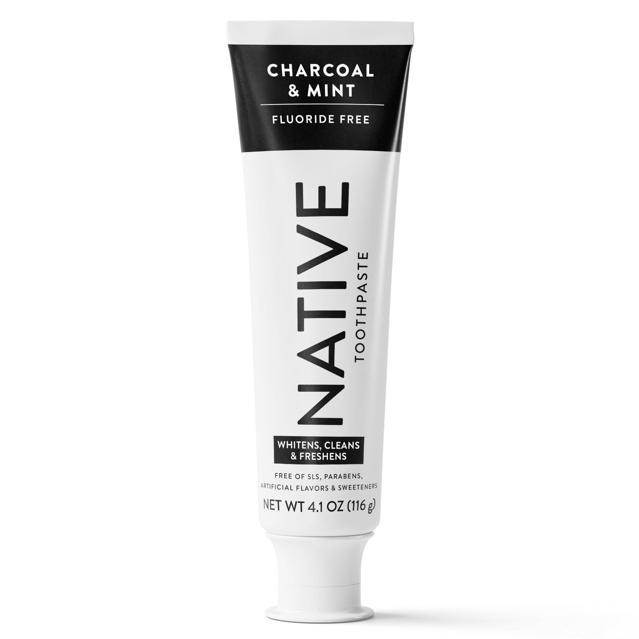 Fluoride Free Toothpaste, Charcoal & Mint Flavor, 4.1 oz, for Adults & Kids 2+