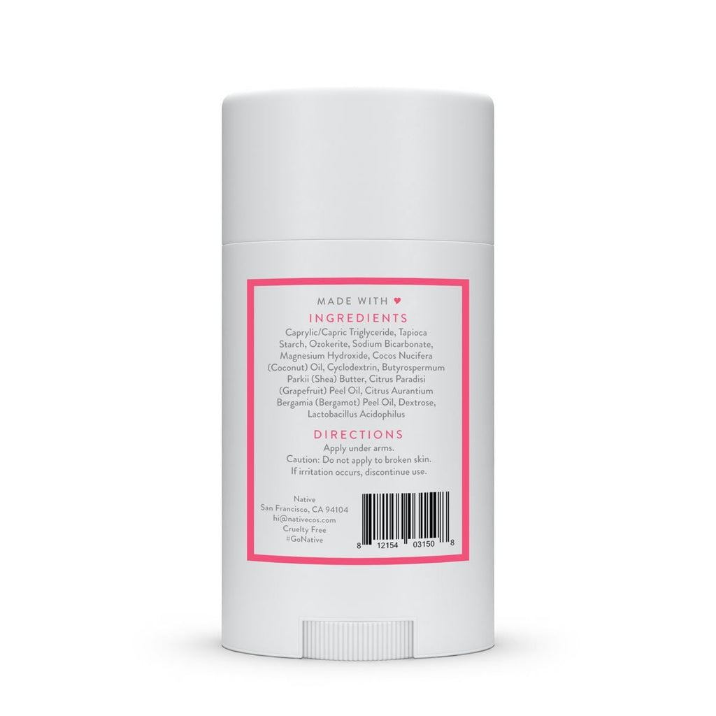 2X - Native Deodorant - Grapefruit Bergamot - Aluminum Free - 2.65 oz