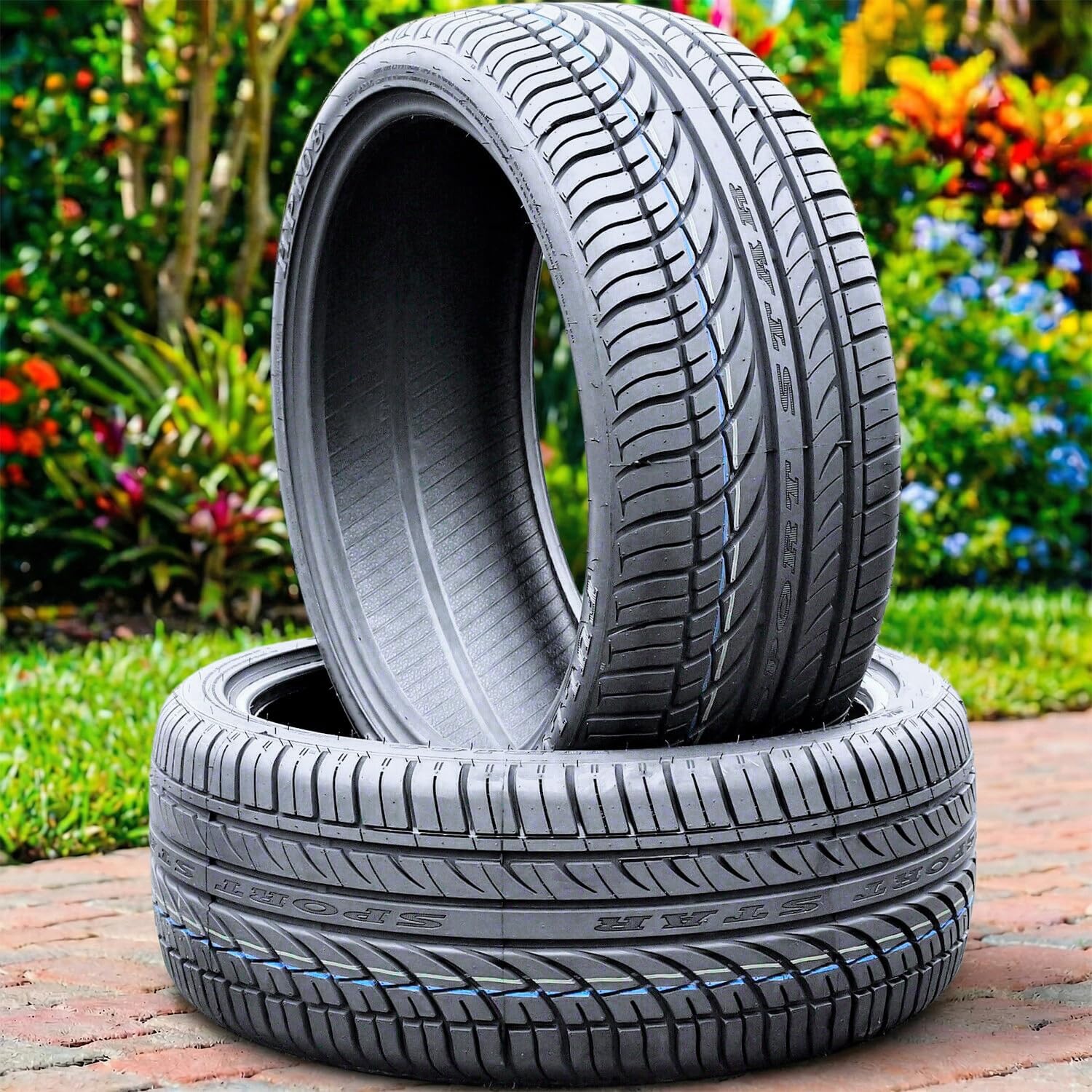 Set of 4 (FOUR) Fullway HP108 Truck/SUV All-Season High Performance Radial Tires-255/45R20 255/45ZR20 255/45/20 255/45-20 105W Load Range XL 4-Ply BSW Black Side Wall UTQG 380AA