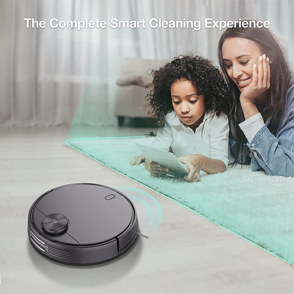 Box Wyze Wi-Fi Connected Robotic Vacuum with LiDAR Room Mapping, Ideal for, Hard Floors and Carpets