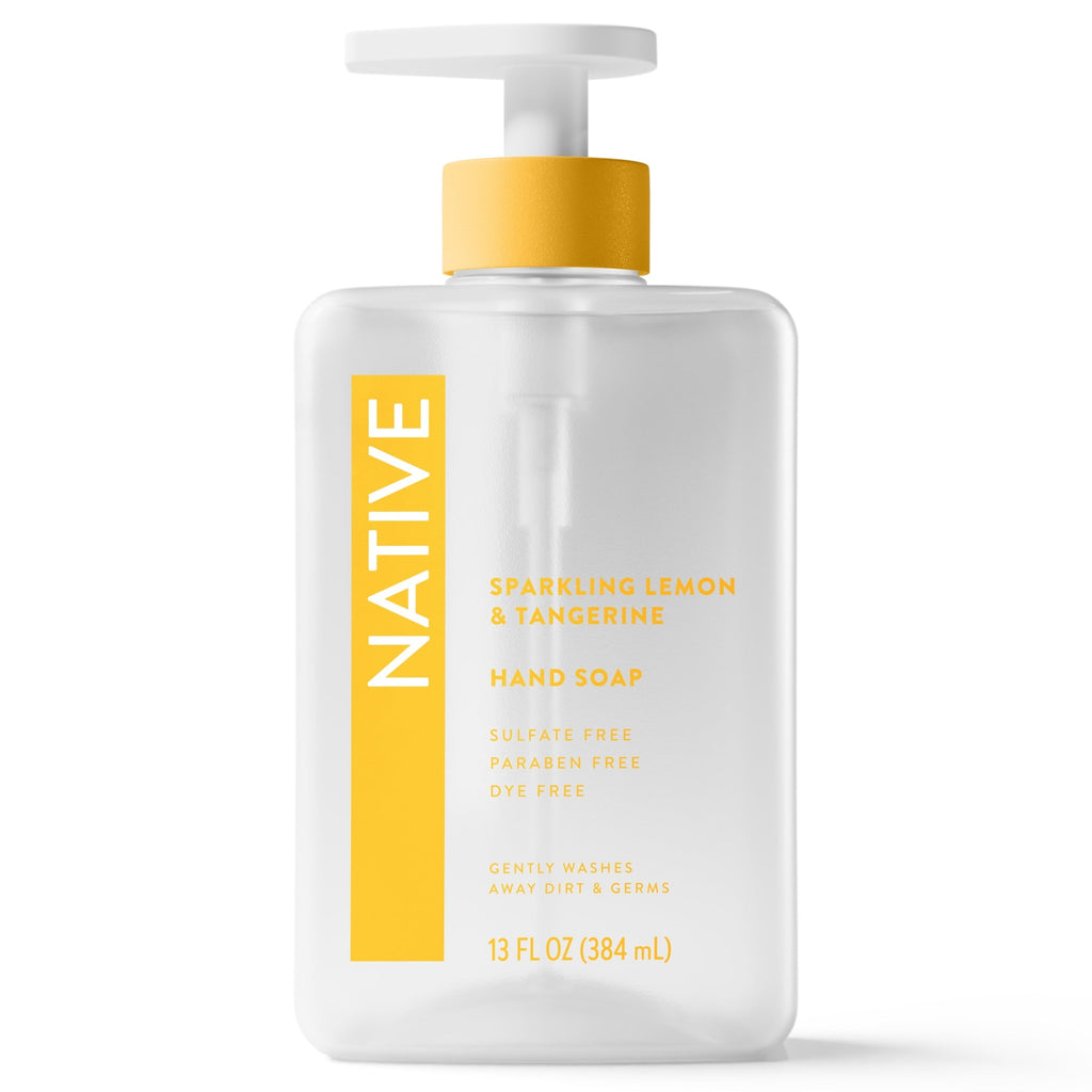 Liquid Hand Soap, Sparkling Lemon & Tangerine, Non-drying, Naturally Derived Cleansers, Sulfate Free, 13 fl oz