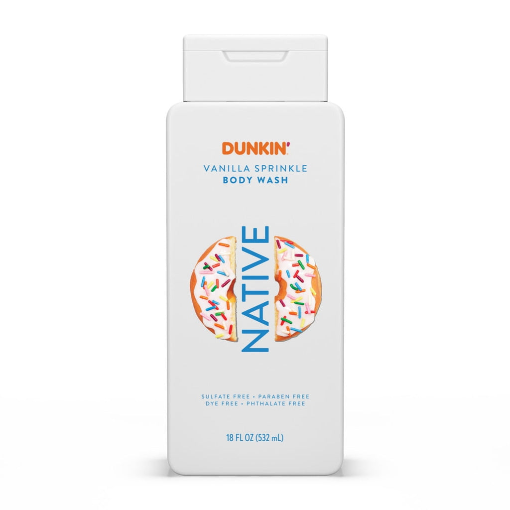 Dunkin' Body Wash for Women and Men, Vanilla Sprinkle, 18 oz