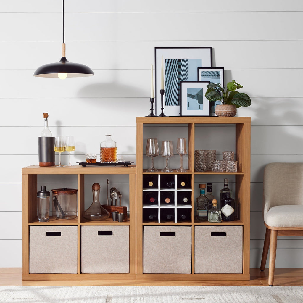 Better Homes & Gardens 4 Cube Storage Organizer, White Texture