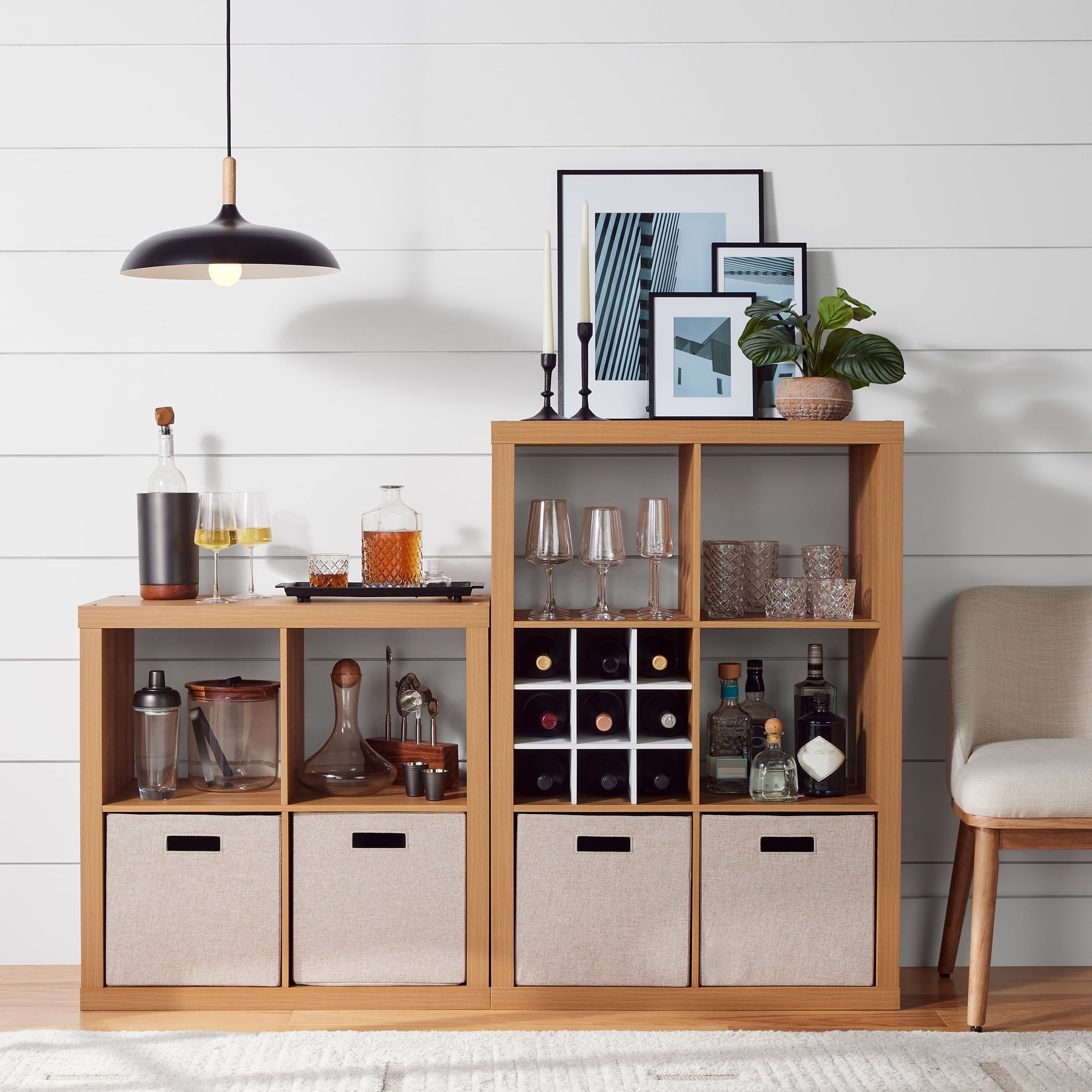 Better Homes & Gardens 4 Cube Storage Organizer, White Texture