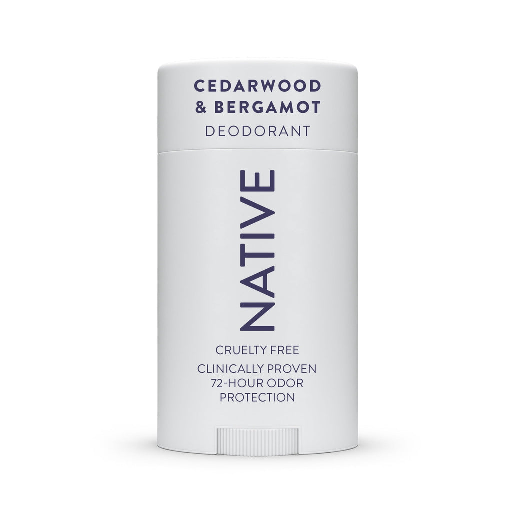 Aluminum Free Deodorant For Men, 72 Hour Solid Deodorant Stick, Cedarwood & Bergamot, 3.1oz