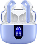 TAGRY Bluetooth Headphones True Wireless Earbuds 60H Playback LED Power Display Earphones with Wireless Charging Case IPX5 Waterproof in-Ear Ear buds with Mic for TV Smart Phone Laptop Computer Sports