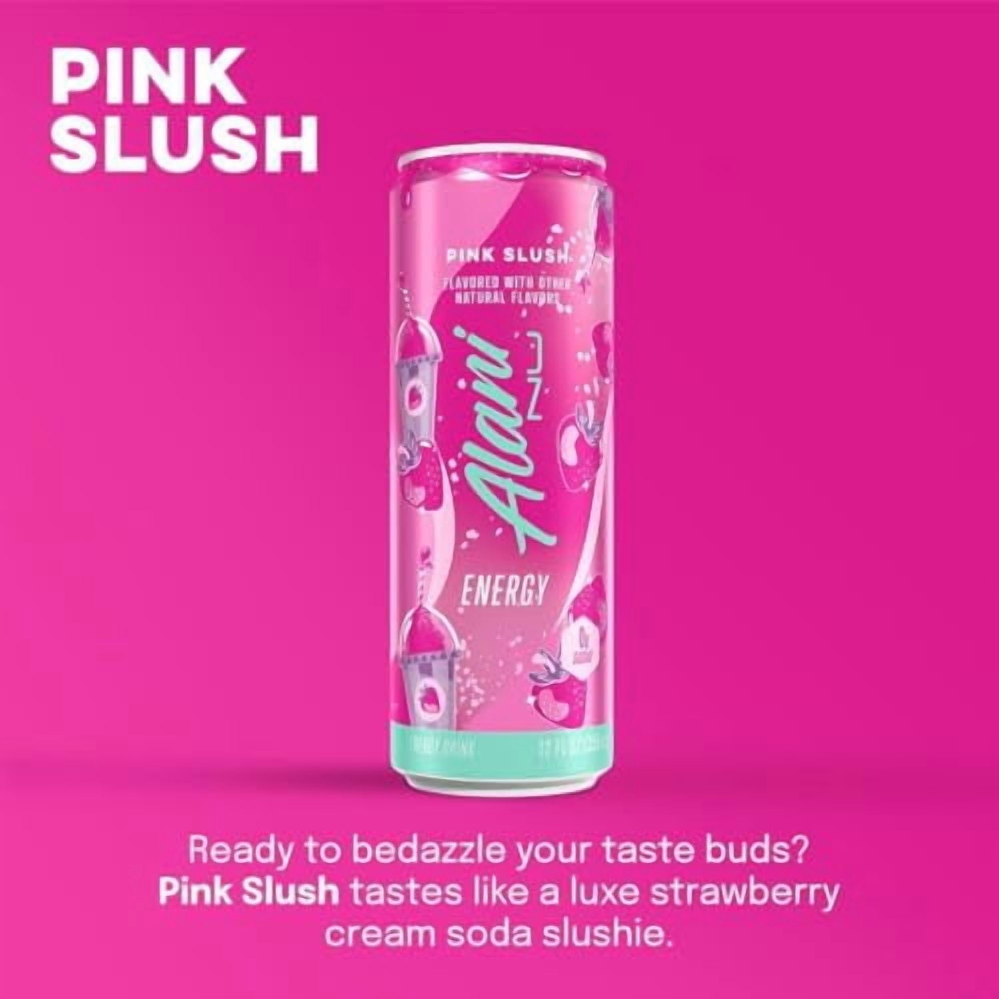 New Alani Energy Drinks Cherry Bomb, Sherbet Swirl, Pink Slush Variety Pack Sugar-Free, Low-Calorie, 200mg Caffeine, Energy Boost Drink 12 fl oz (Pack of 6) Repackaged By * PickAndGo*