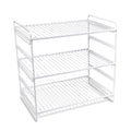 3-Tier Shelf Organizer, Kitchen Counter Storage Rack for Pantry and Cabinet Organization, White
