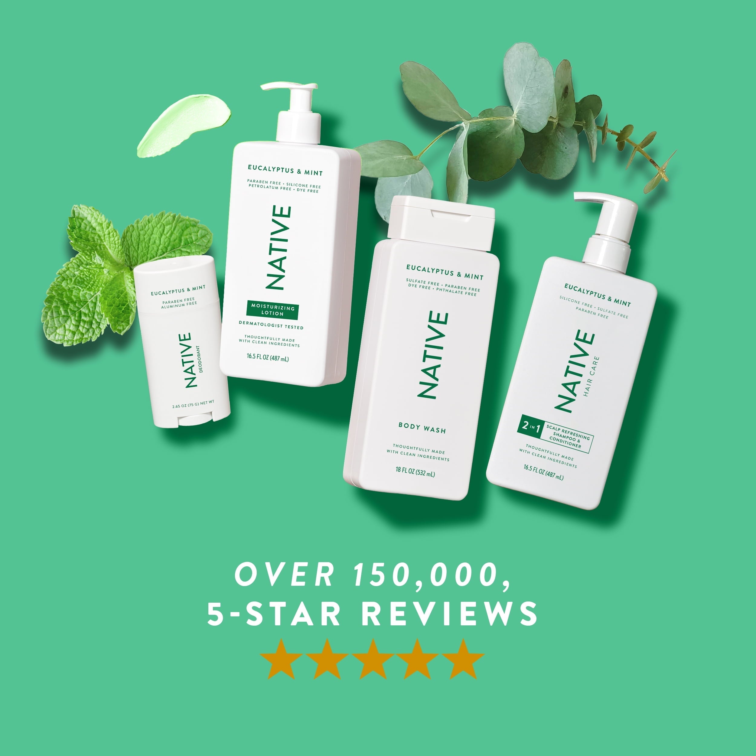Body Wash, Eucalypts & Mint, Sulfate Free, Naturally Derived Ingredients, 24hr Freshness, for Women & Men, 18fl oz