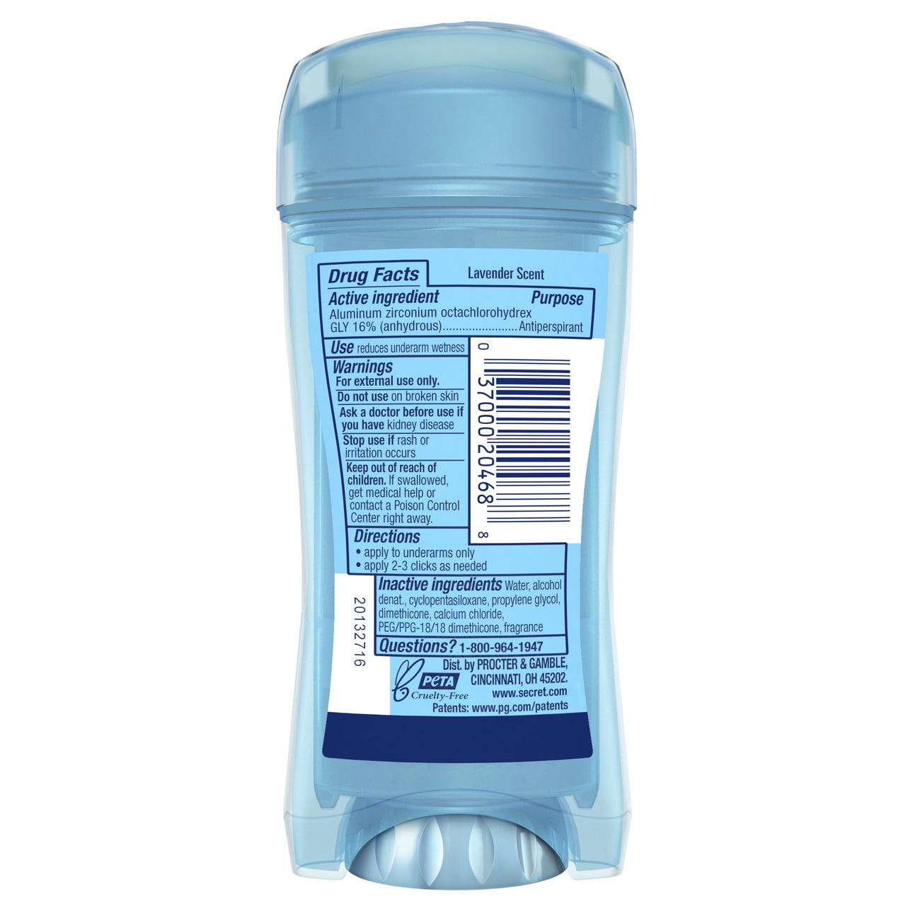 Clear Gel and Deodorant for Women, Refreshing Lavender, 3.4 oz
