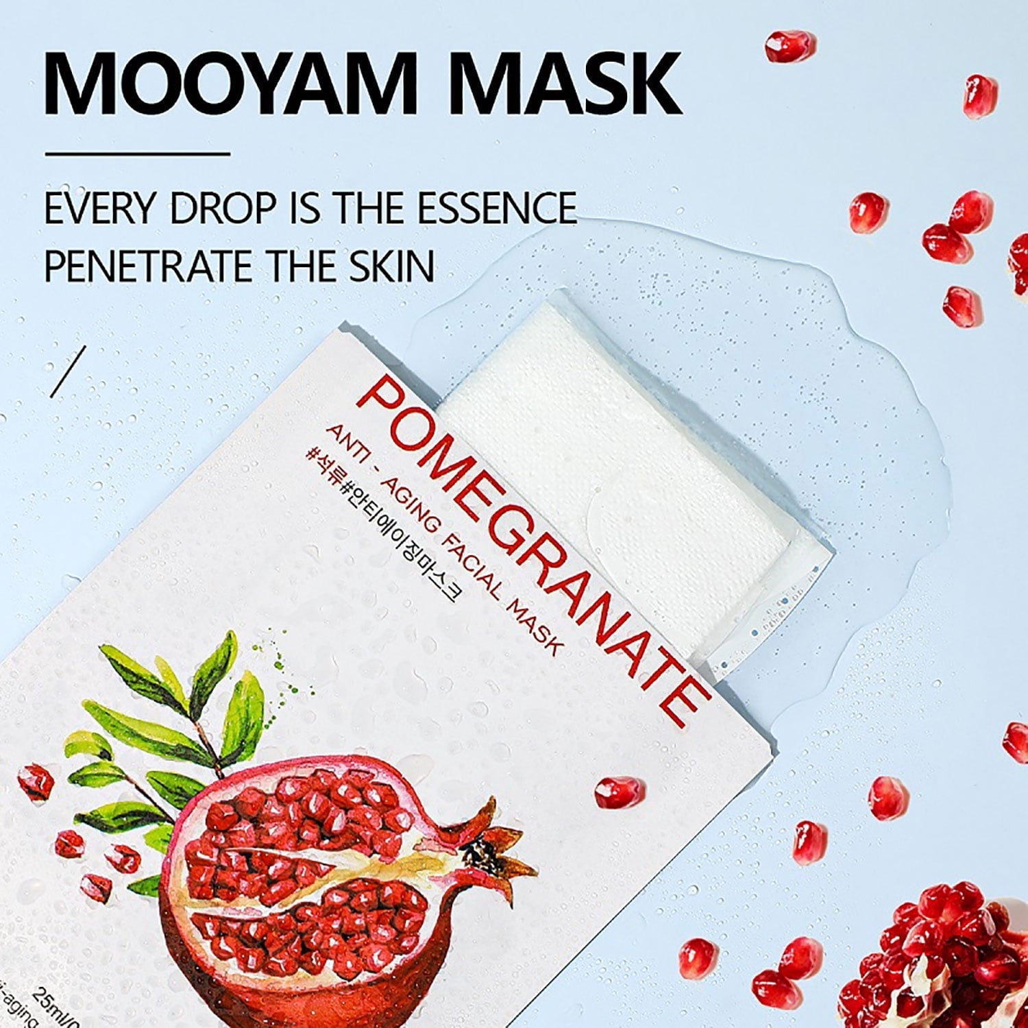 11 Pack Fruit Moisturizing Facial Mask Sheet, Rich in Fruit Essence Face Mask to Brighten and Hydrate Dull Skin