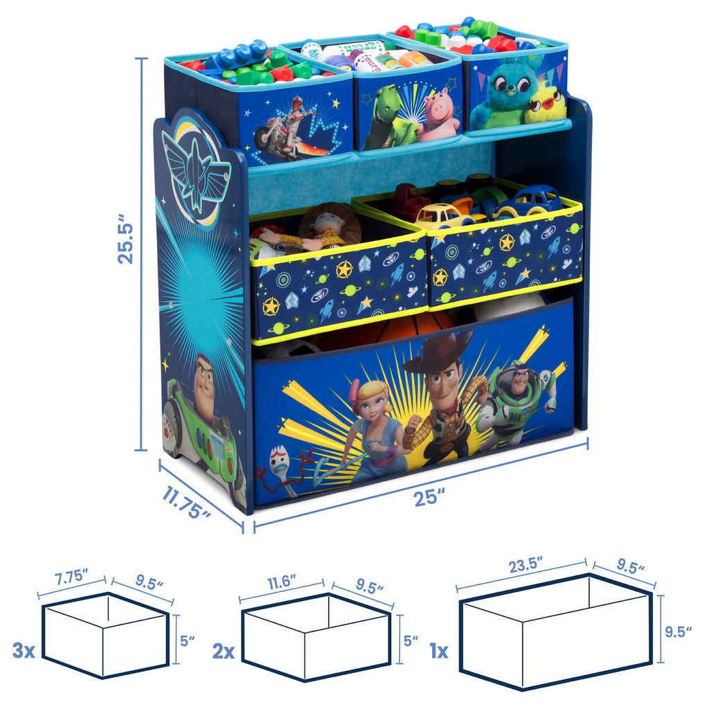 Design and Store 6 Bin Toy Storage Organizer by