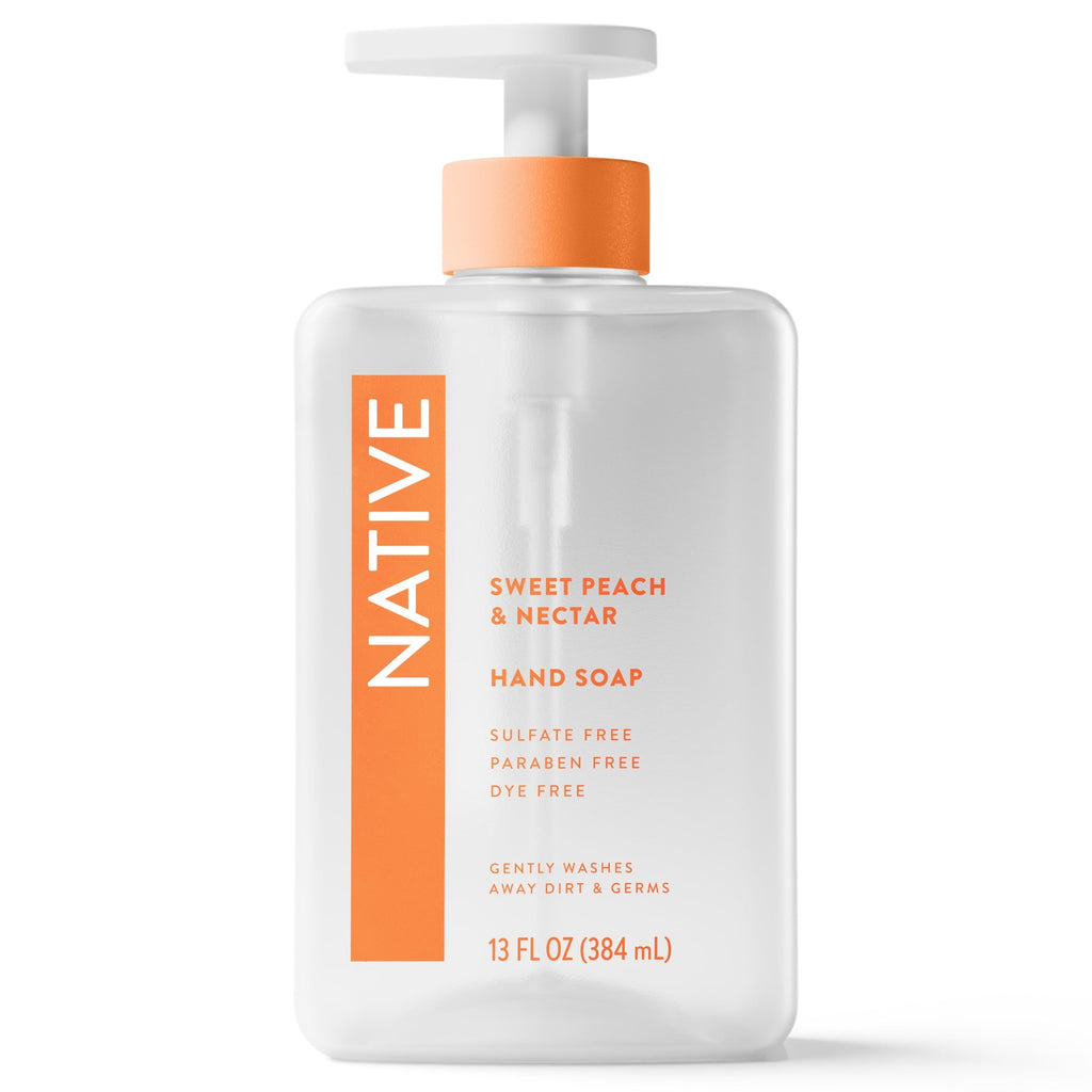 Liquid Hand Soap, Sweet Peach & Nectar, Non-drying, Naturally Derived Cleansers, Sulfate Free, 13 fl oz