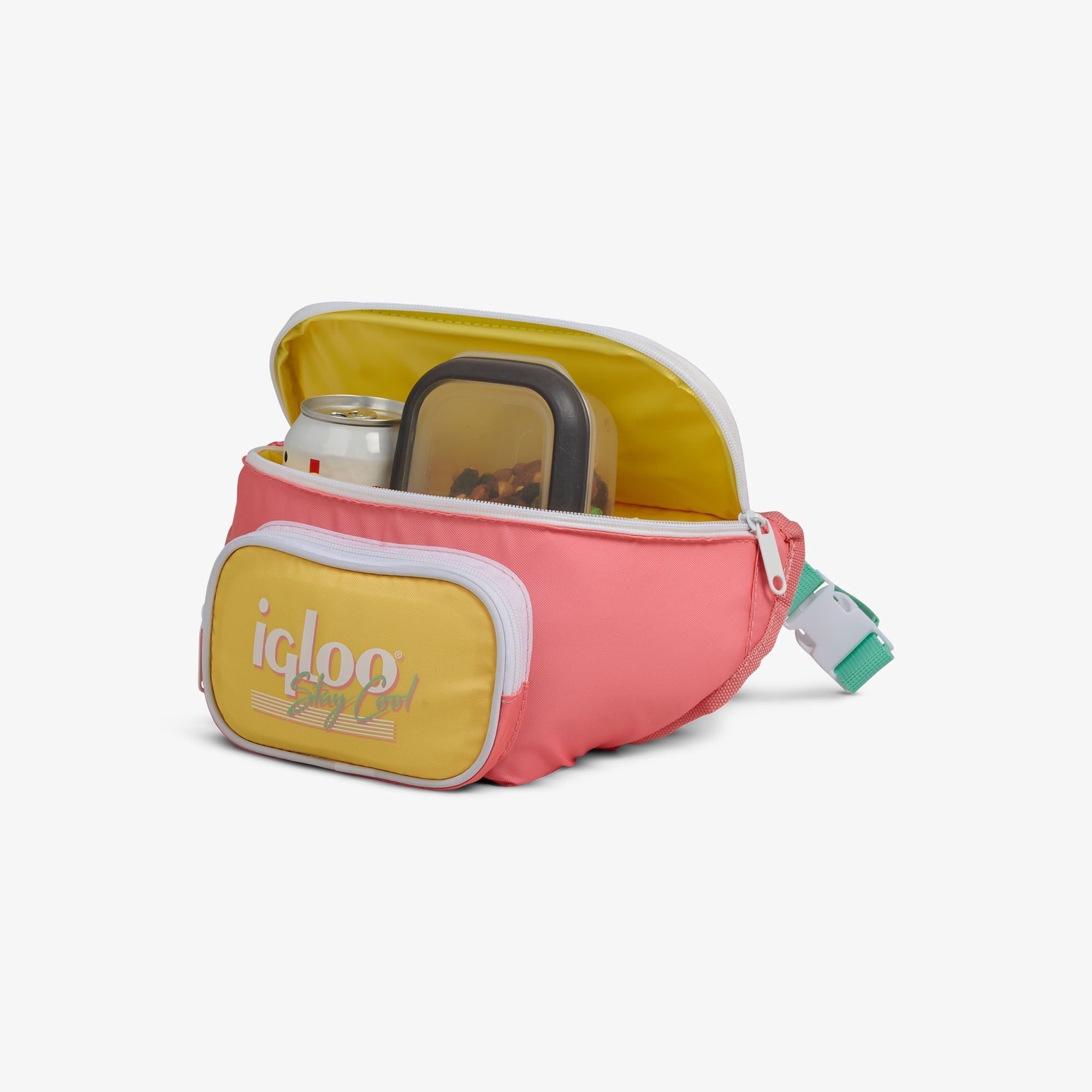 3 Can Capacity Retro Fanny Pack Cooler Bag, Lilac Purple