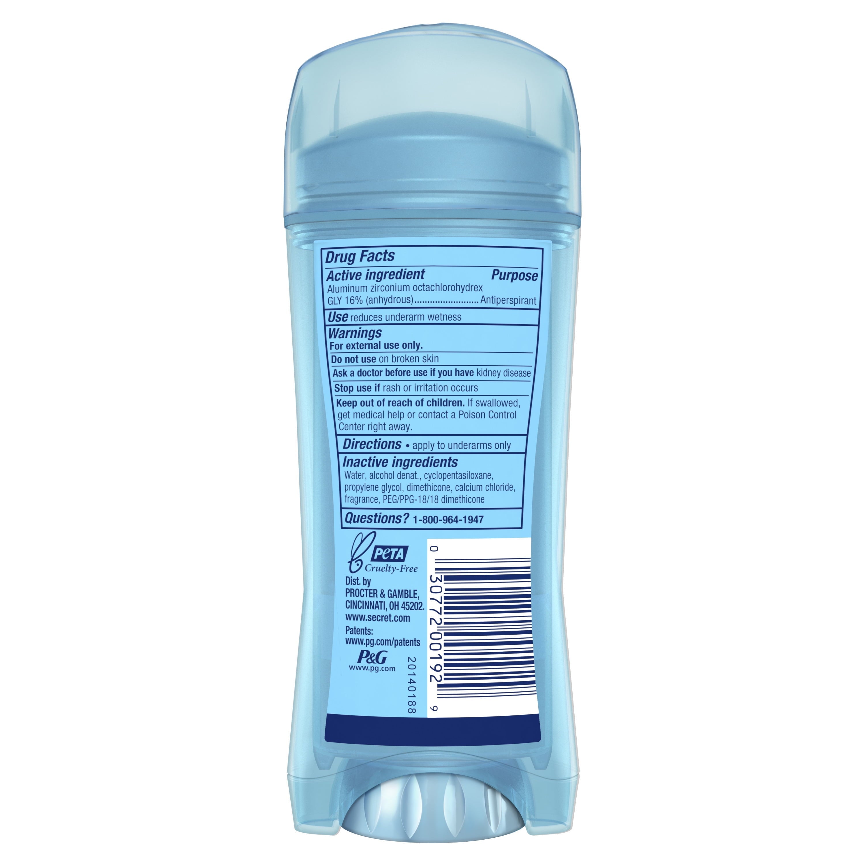 Flawless Clear Gel Antiperspirant and Deodorant for Women, Clean Powder, 3.4 oz