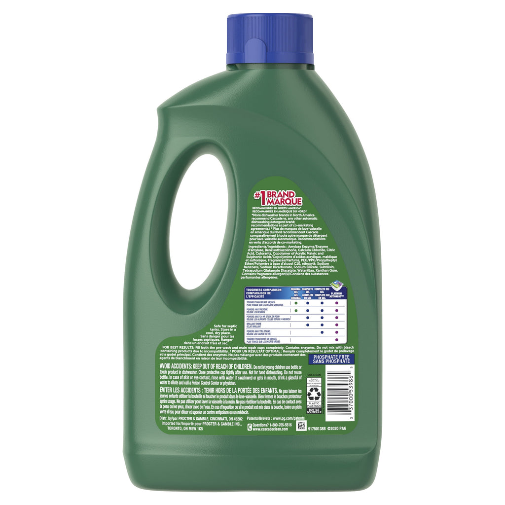 Complete Gel Dishwasher Detergent, Fresh Scent, 60 oz