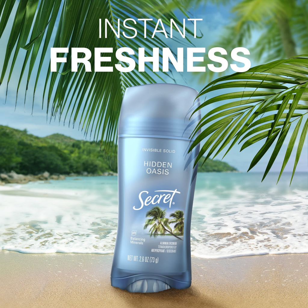 Fresh Invisible Solid Antiperspirant & Deodorant for Women, Hidden Oasis, 2.6oz