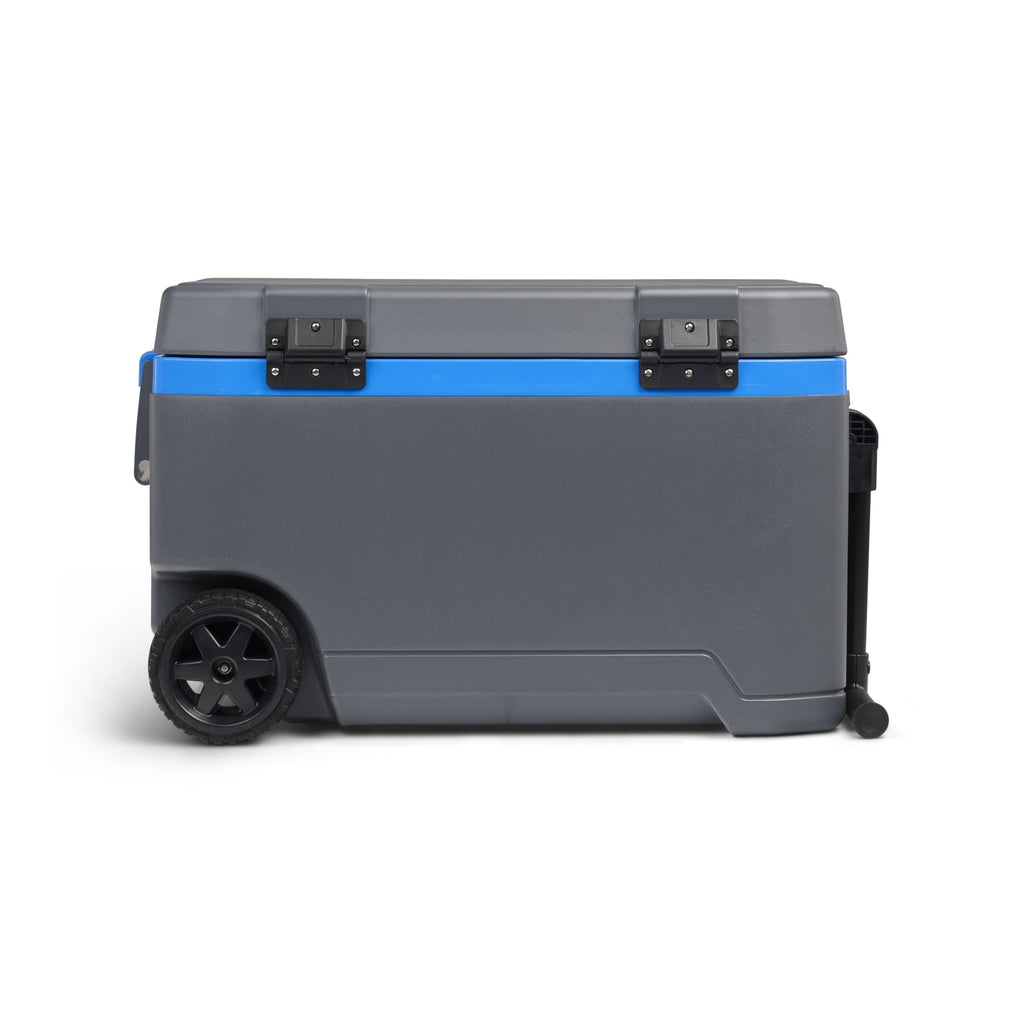72 QT Overland Ice Chest Cooler with Wheels, Gray and Sneaky Blue