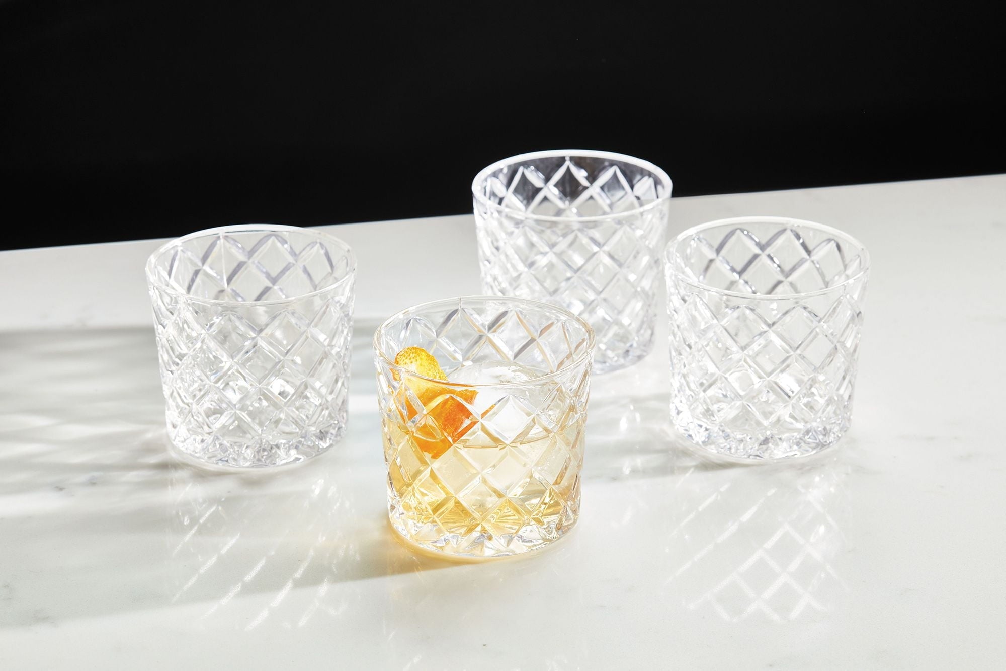 Better Homes & Gardens Diamond Cut Old Fashioned Glass, 4-Pack