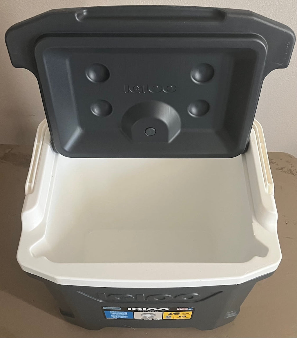 16qt Ice Chest Water Cooler with Bail Handle, Jet Carbon