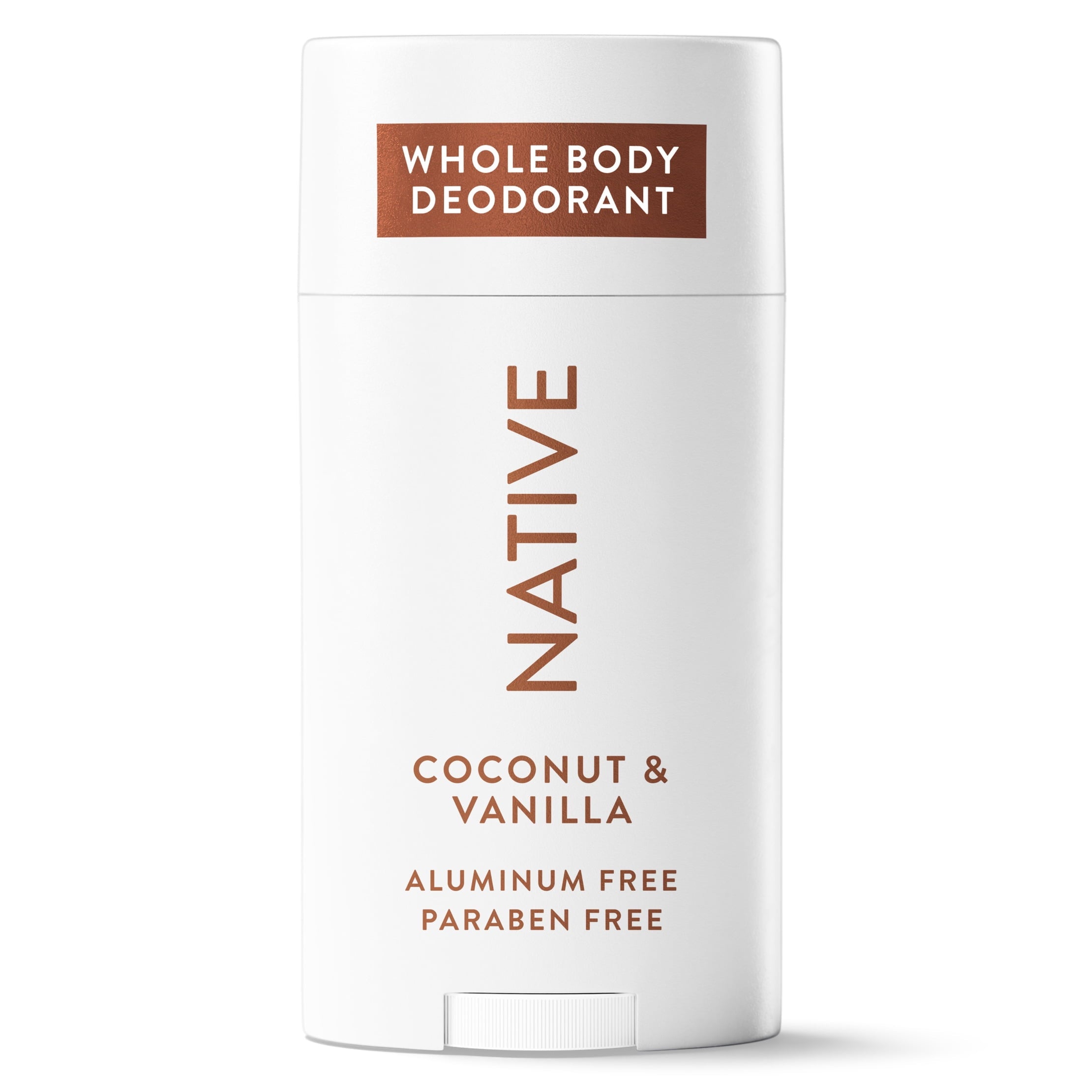 Native Whole Body Deodorant For Women, Aluminum Free Deodorant Stick, Coconut & Vanilla, 2.4oz