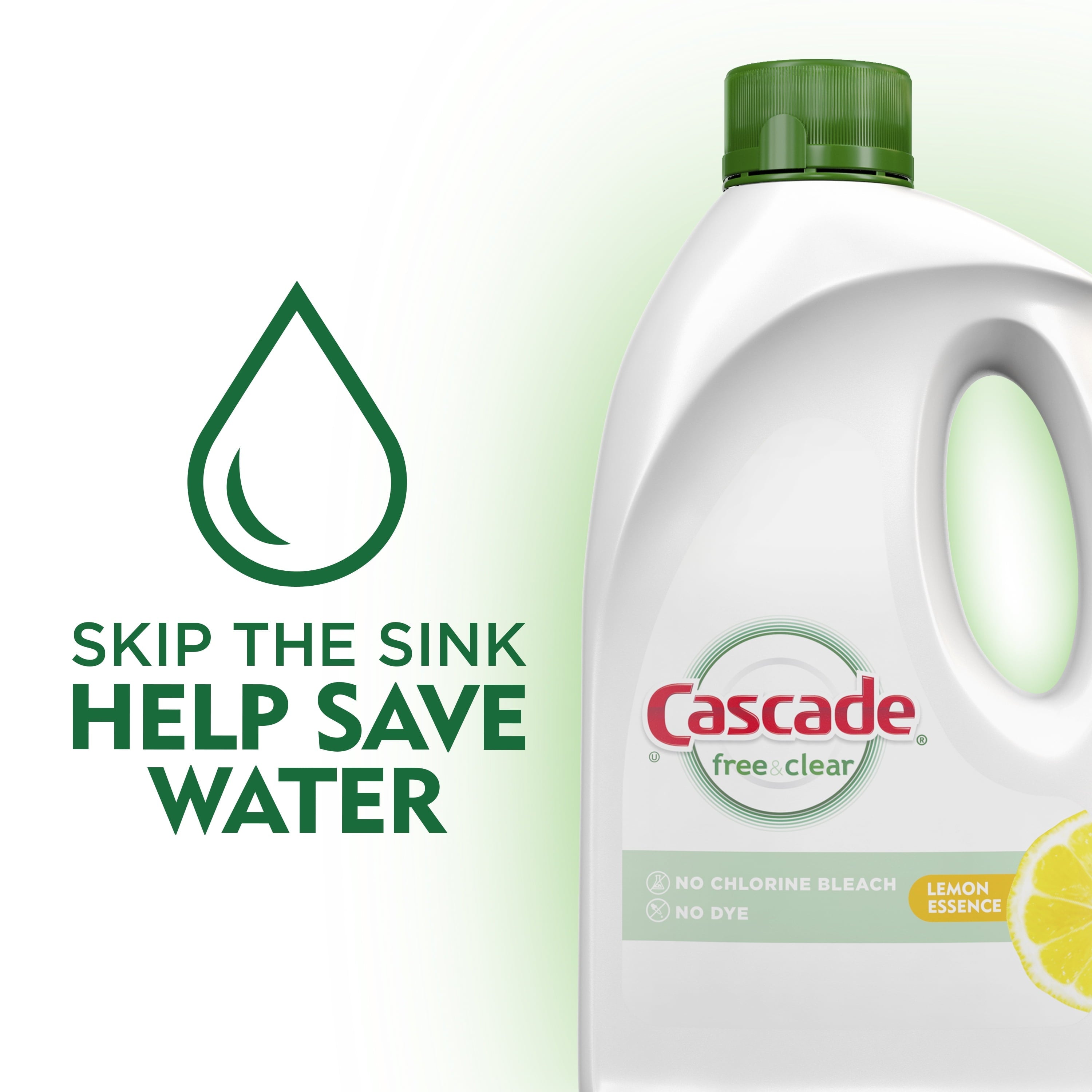 Free & Clear Dishwasher Detergent, Lemon Essence, 60 fl oz