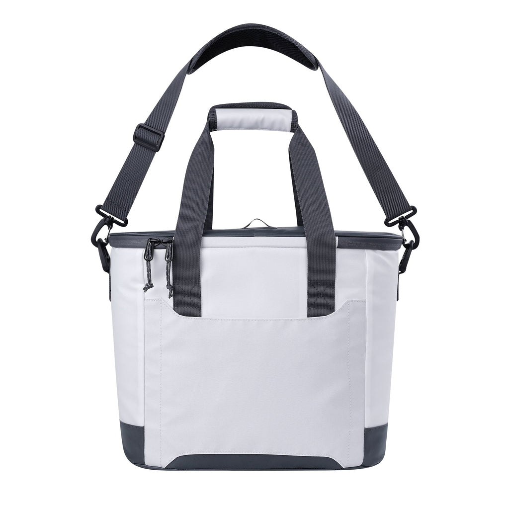Marine 28 Can Capacity Soft-Sided Tote Cooler, White and Gray