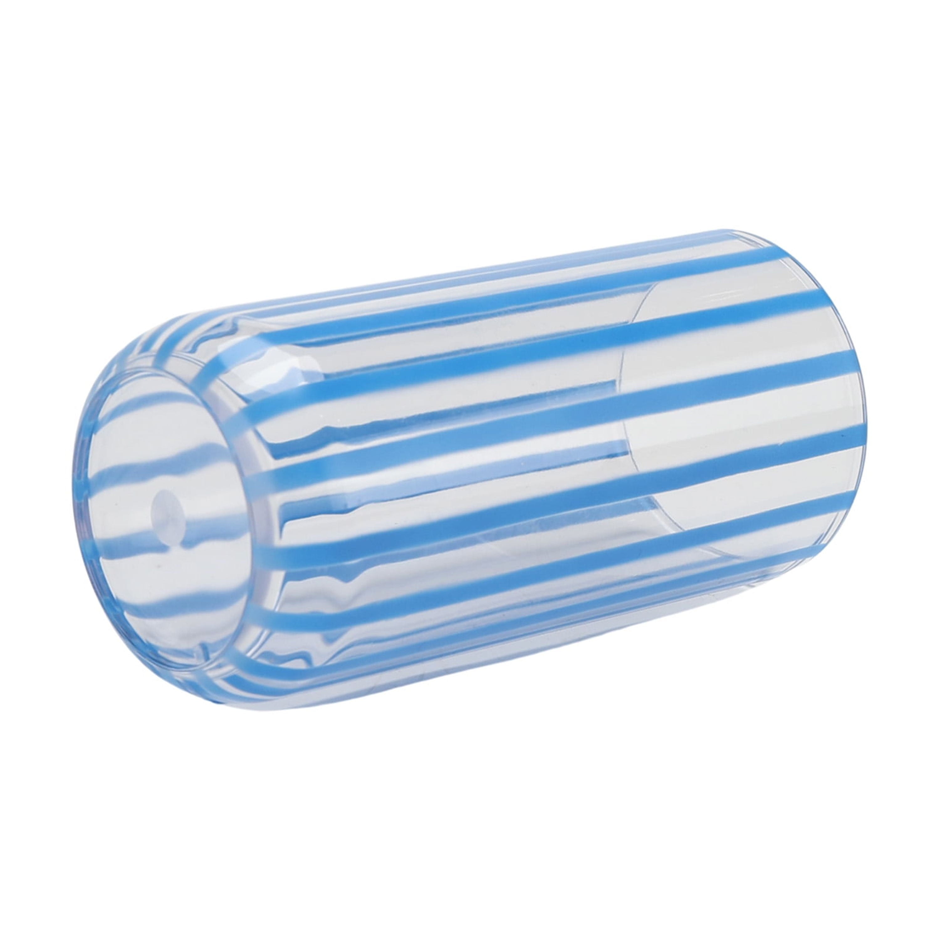 by Becky G. & Alejandra 18-Ounce Tall Acrylic Stripe Line Tumbler, Blue