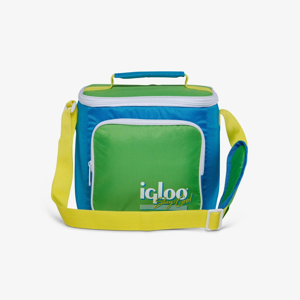 Igloo 9 can Retro Square Lunch Cooler Bag, Lilac Breeze and Light Blue