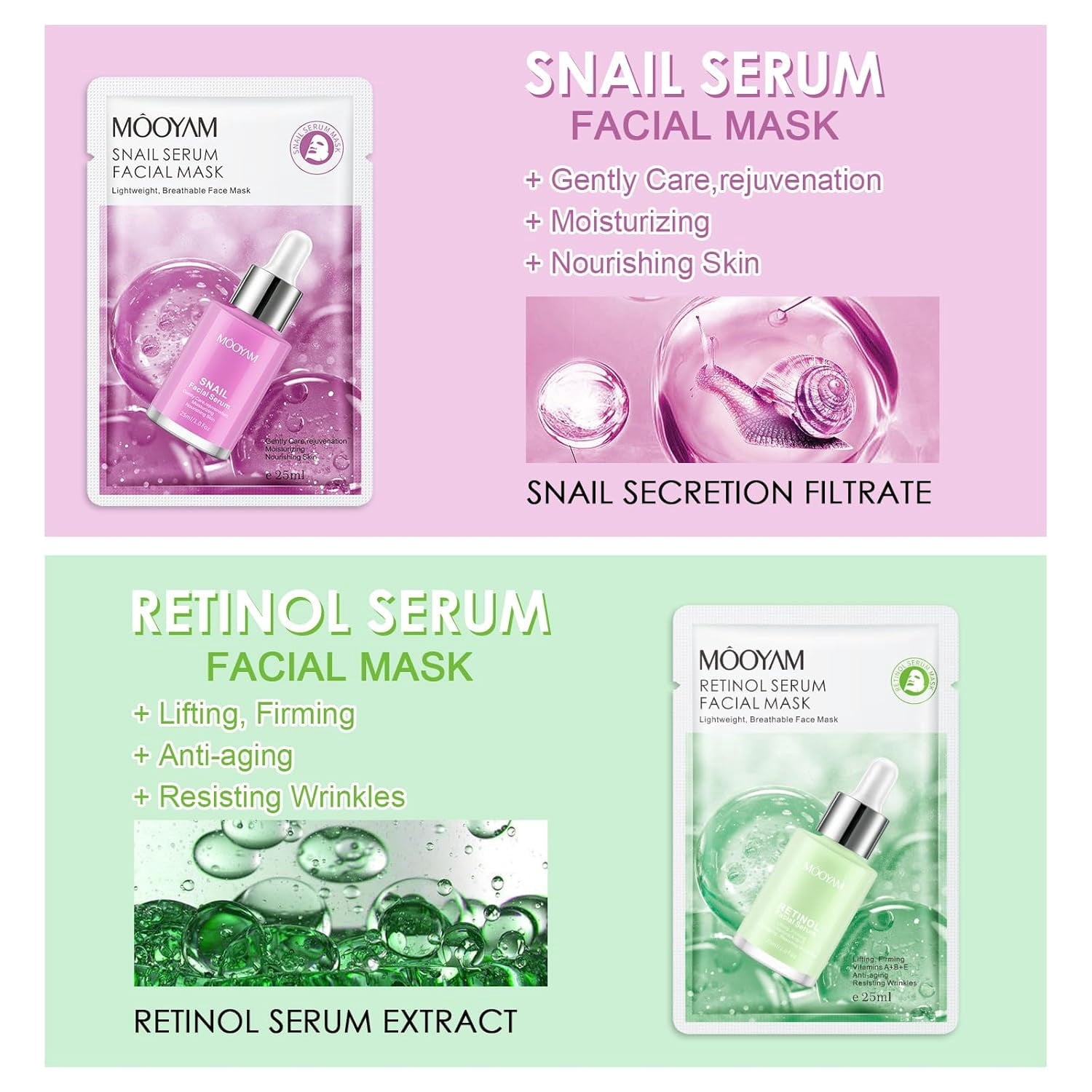 11 Pack Fruit Moisturizing Facial Mask Sheet, Rich in Fruit Essence Face Mask to Brighten and Hydrate Dull Skin