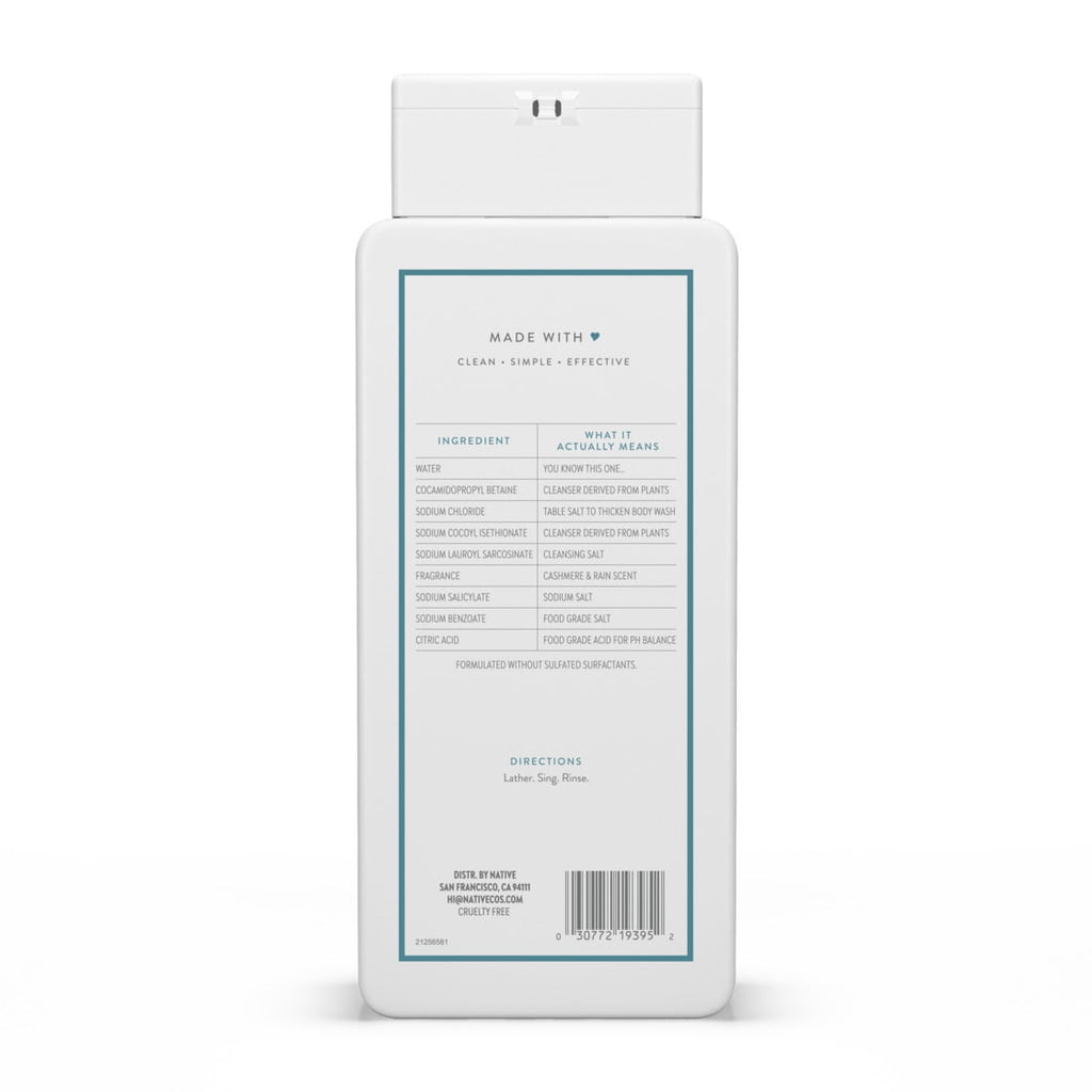 Body Wash, Sea Salt & Cedar, Sulfate Free, Naturally Derived Ingredients, 24hr Freshness, for Women & Men, 18 fl oz