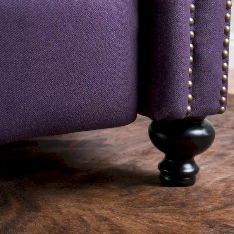 Walder Tufted Nailhead Fabric Recliner by Christopher Knight Home