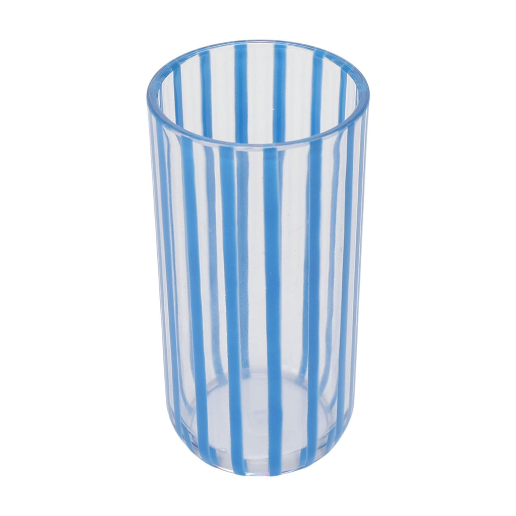 by Becky G. & Alejandra 18-Ounce Tall Acrylic Stripe Line Tumbler, Blue