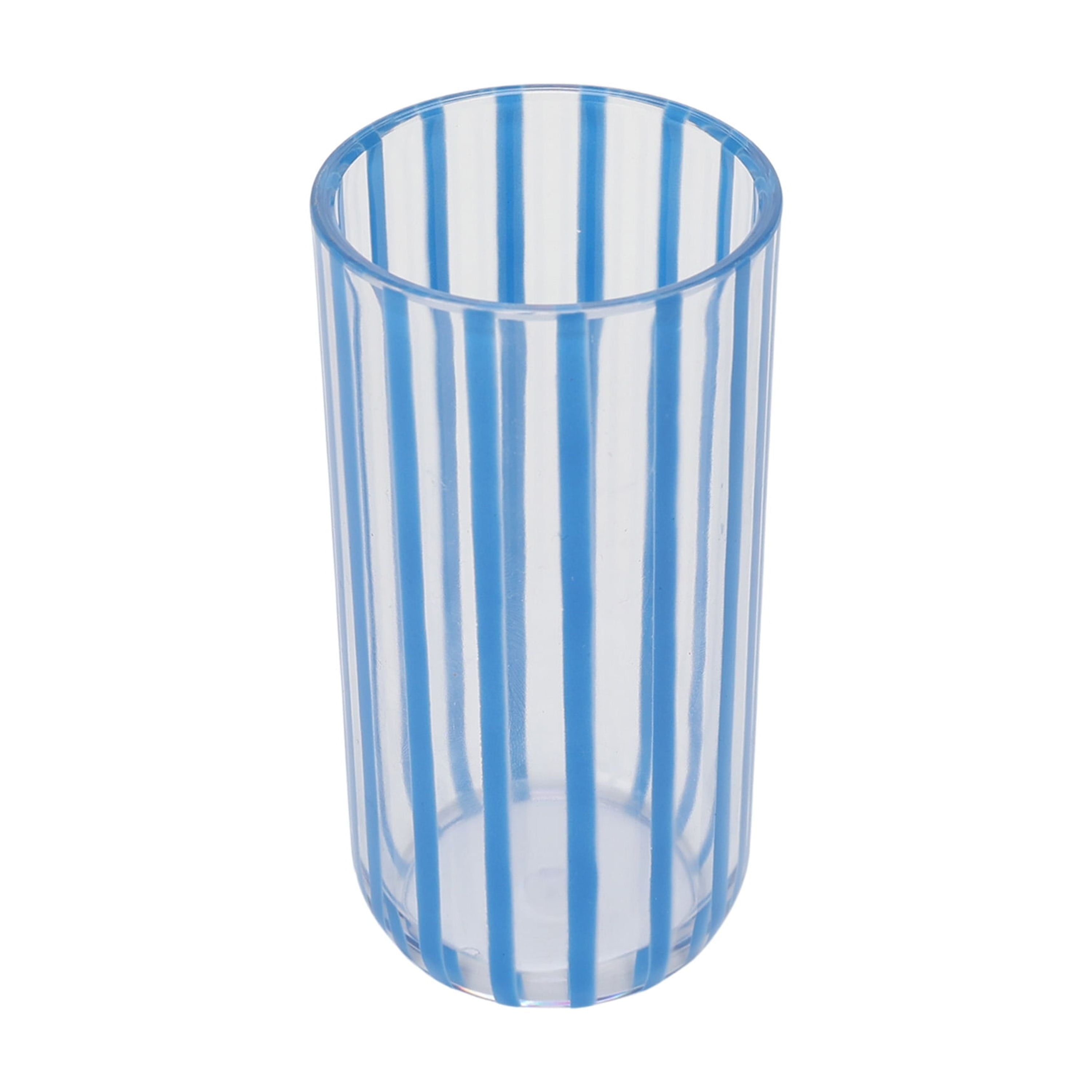 by Becky G. & Alejandra 18-Ounce Tall Acrylic Stripe Line Tumbler, Blue