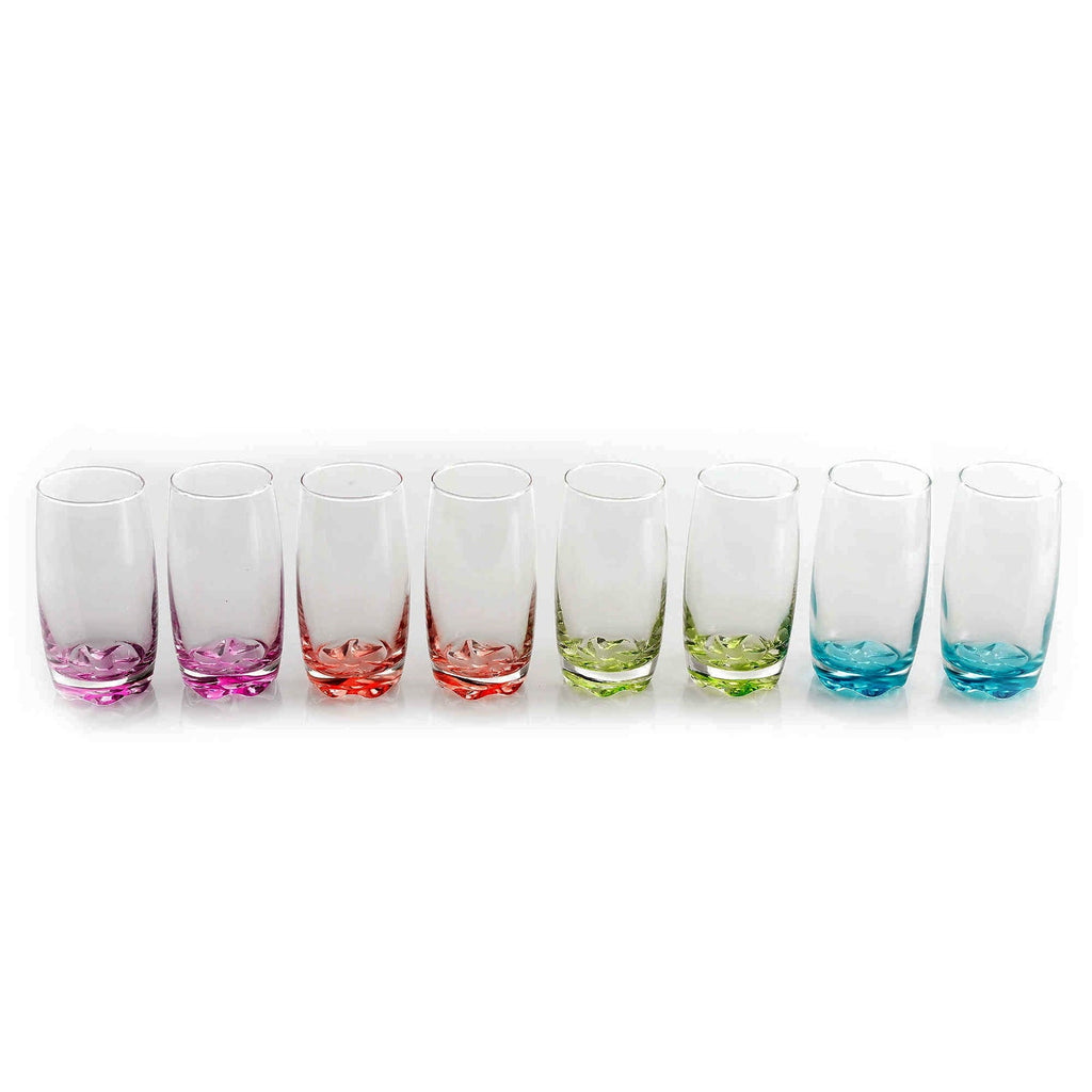 Karissa 8-Piece Glass Tumbler Set, Clear Drinking Glasses for Water, Juice & Beverages