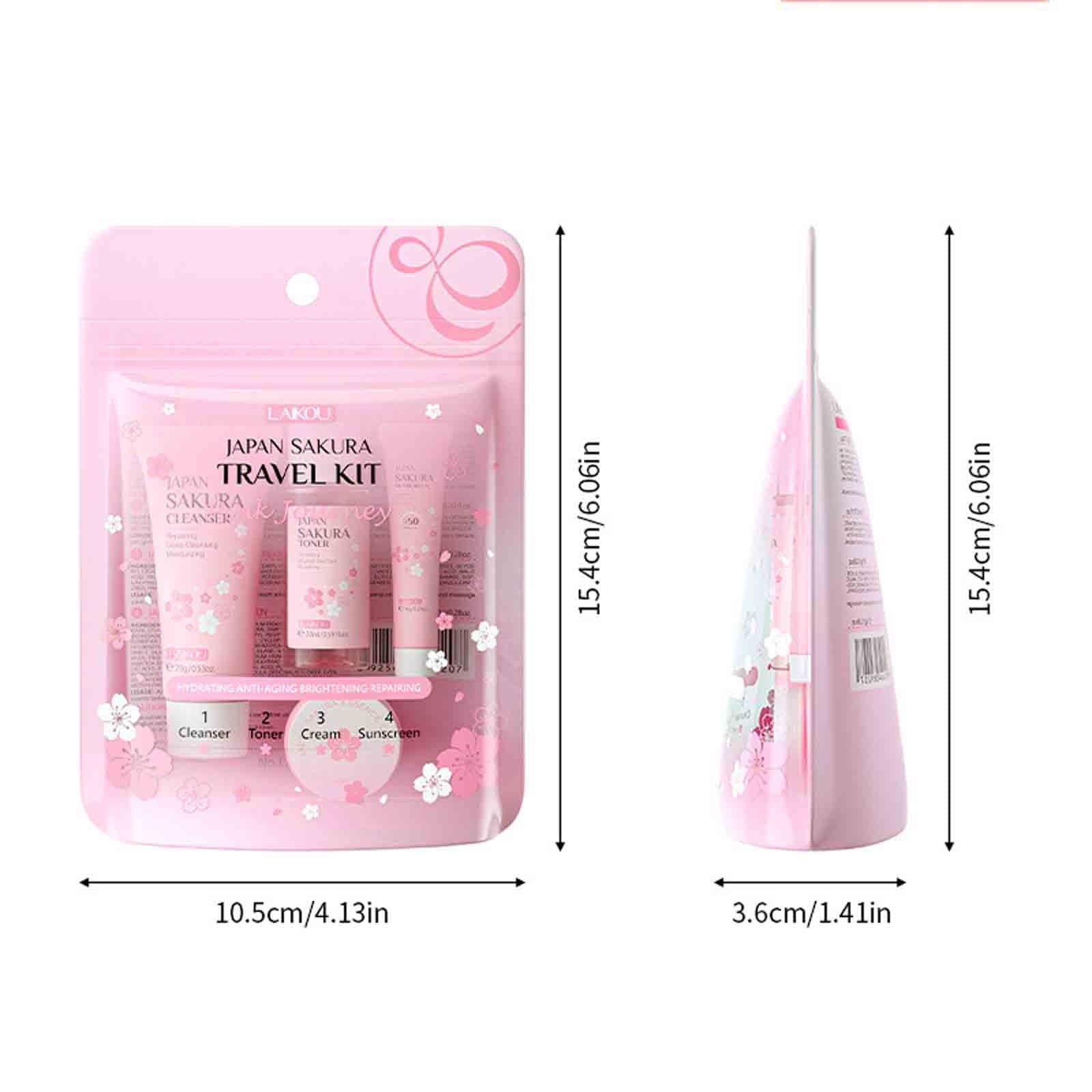 and Nourish Set, Travel Set 4-piece Facial Care Moisturizing Face Cream Essence Lotion Facial Cleanser, Moisture Skin Barrier, Nourishes Deeply, Gifts for Wife Girlfriend