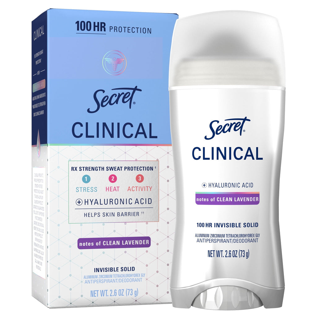 Clinical Invisible Solid Antiperspirant and Deodorant for Women Stick, Protecting Powder, 2.6 oz