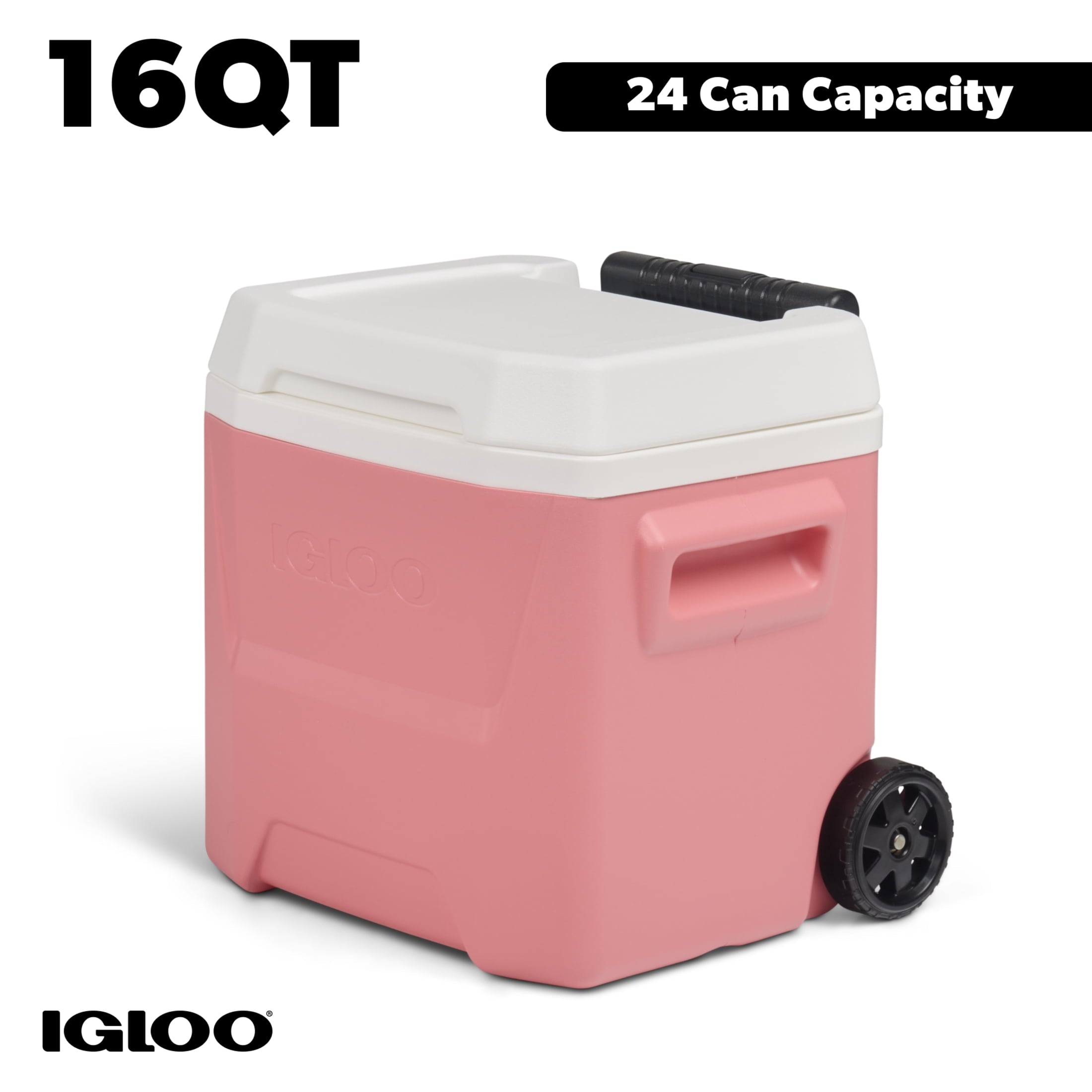 16 QT Laguna Hard Sided Ice Chest Cooler with Wheels, Aqua Blue