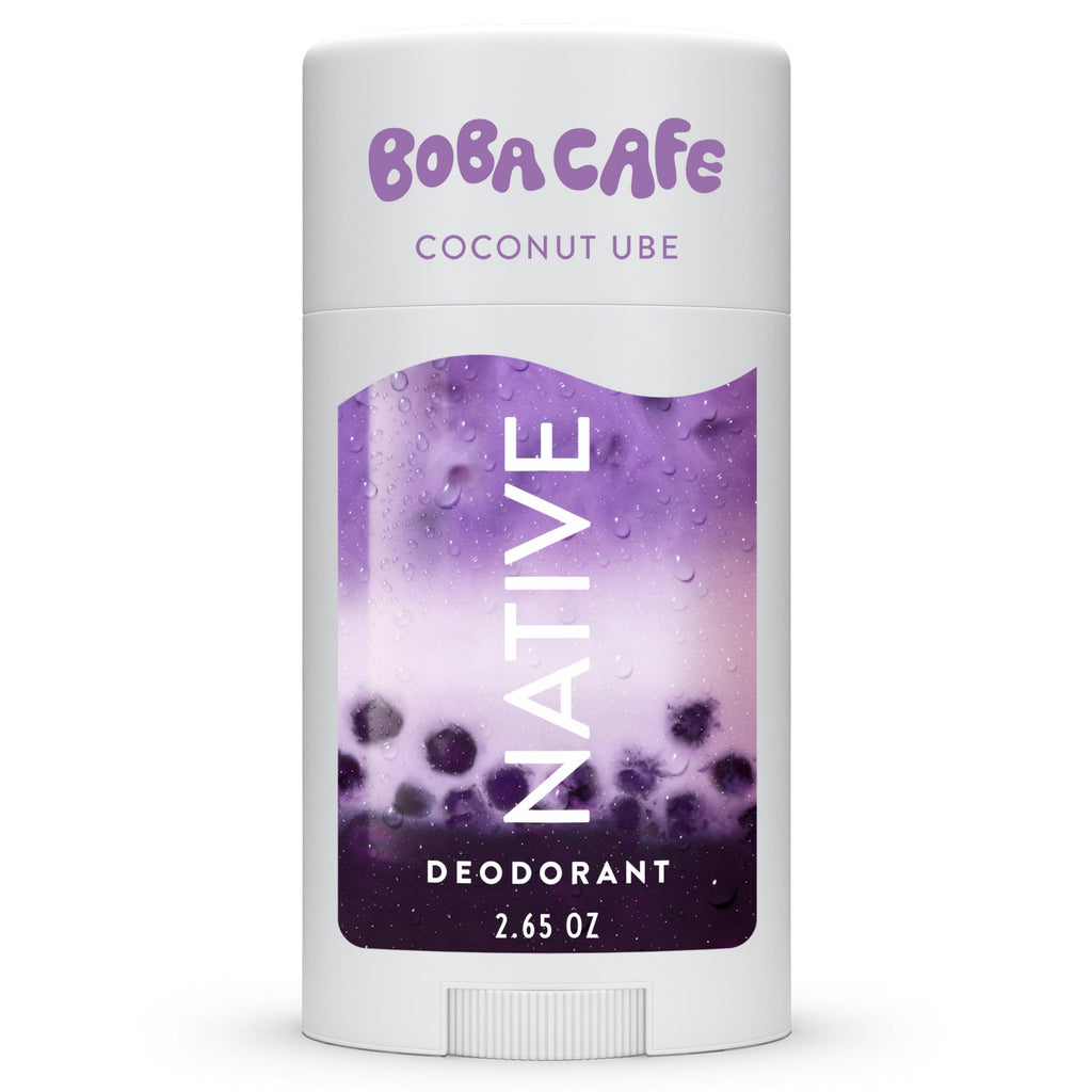 Aluminum Free Deodorant, Limited Edition Coconut Ube, 72 Hour Odor Protection, for Women and Men, Boba Café, 2.65oz