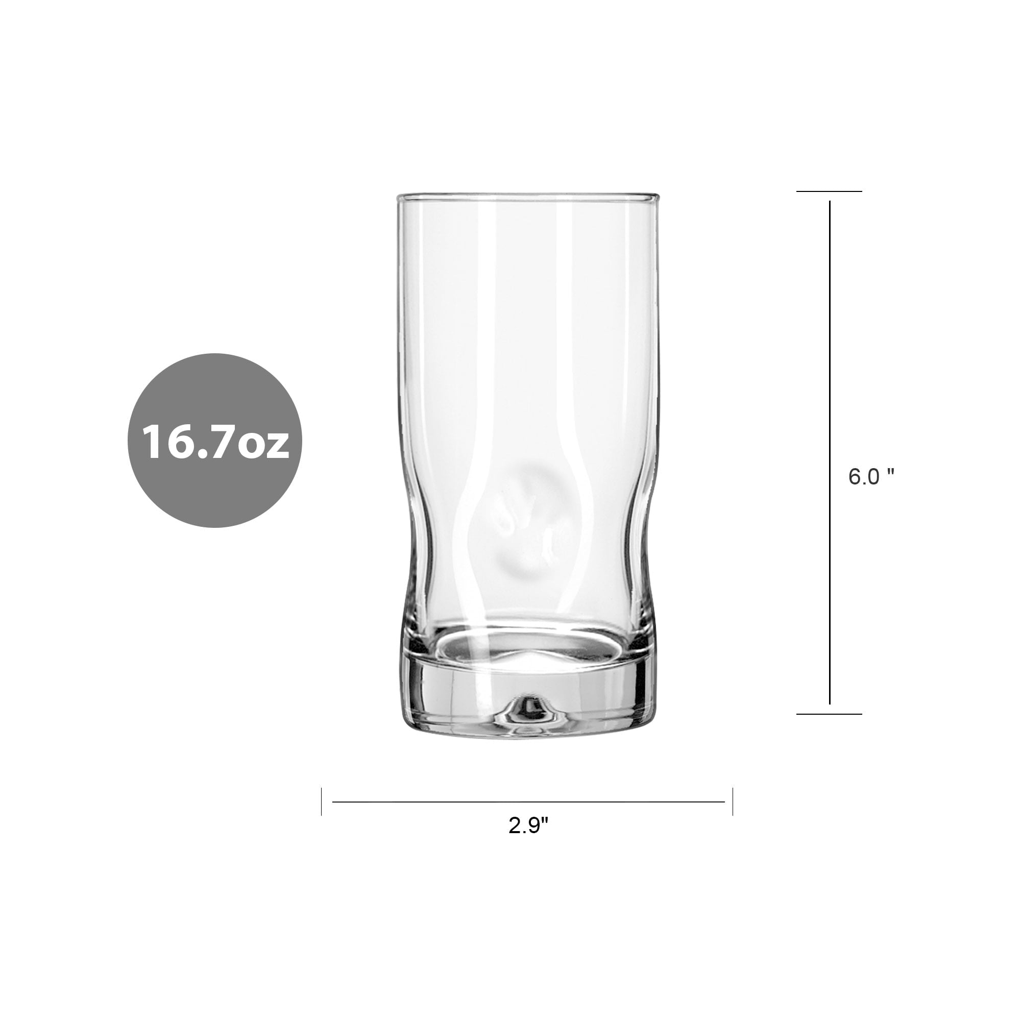Better Homes & Gardens Lyra Glass Drinkware Set, 16.7 oz, 8-Piece