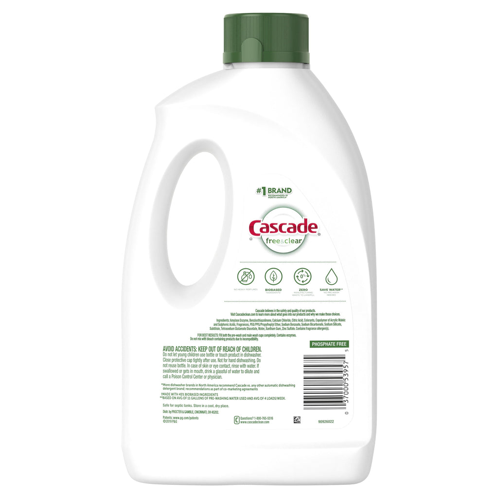 Free & Clear Dishwasher Detergent, Lemon Essence, 60 fl oz